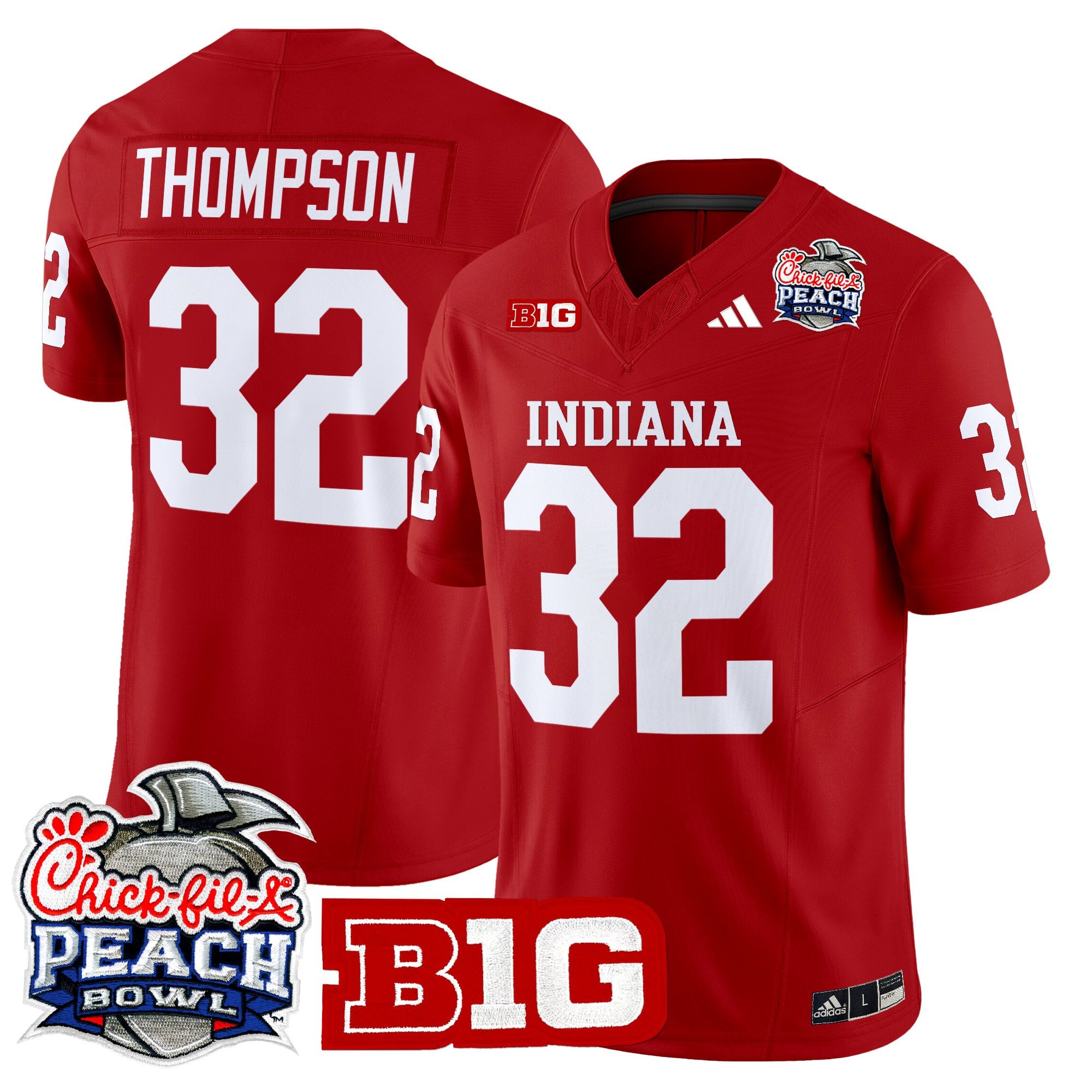 Men's Indiana Hoosiers 2026 Peach Bowl Vapor Limited Jersey V2 - All Stitched