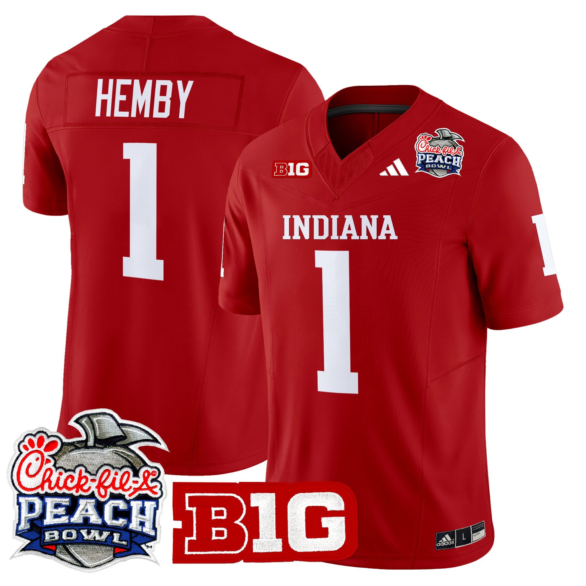 Men's Indiana Hoosiers 2026 Peach Bowl Vapor Limited Jersey V2 - All Stitched