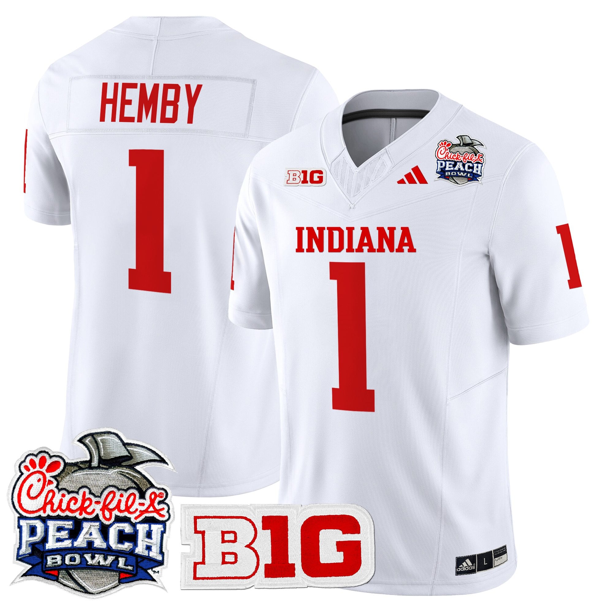 Men's Indiana Hoosiers 2026 Peach Bowl Vapor Limited Jersey V2 - All Stitched