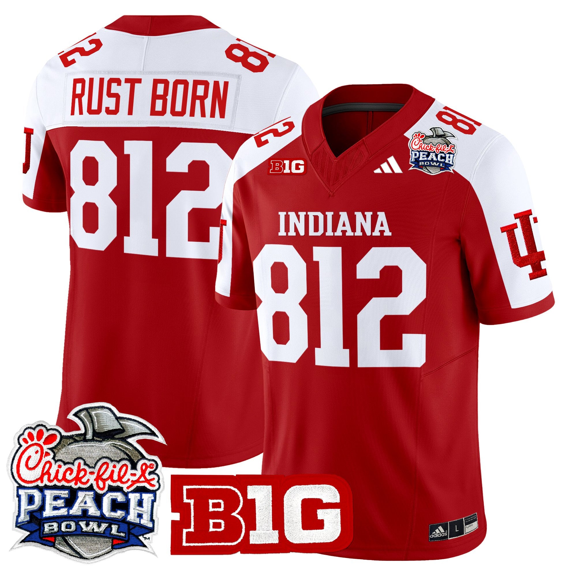 Men's Indiana Hoosiers 2026 Peach Bowl Vapor Limited Jersey V2 - All Stitched