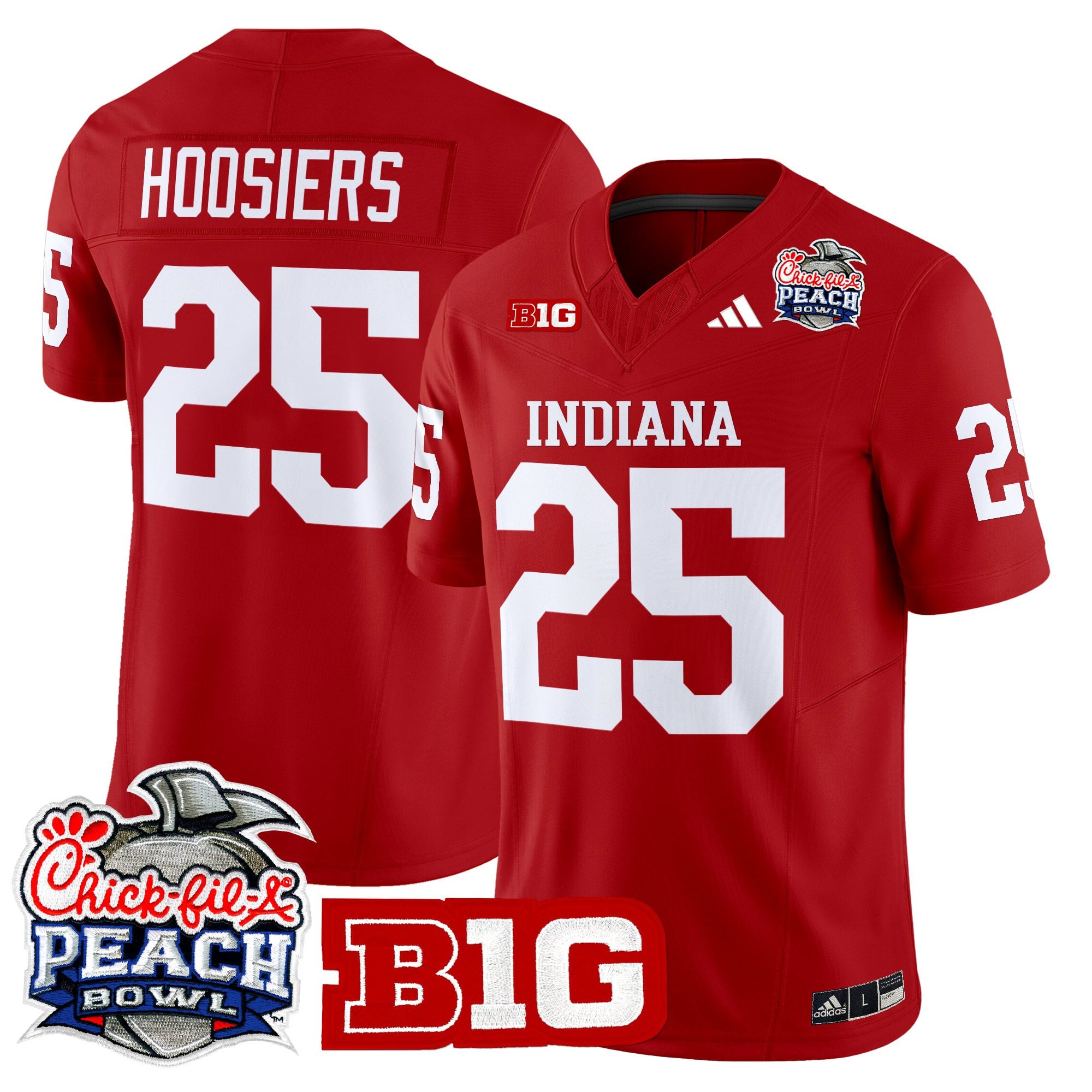 Men's Indiana Hoosiers 2026 Peach Bowl Vapor Limited Jersey V2 - All Stitched