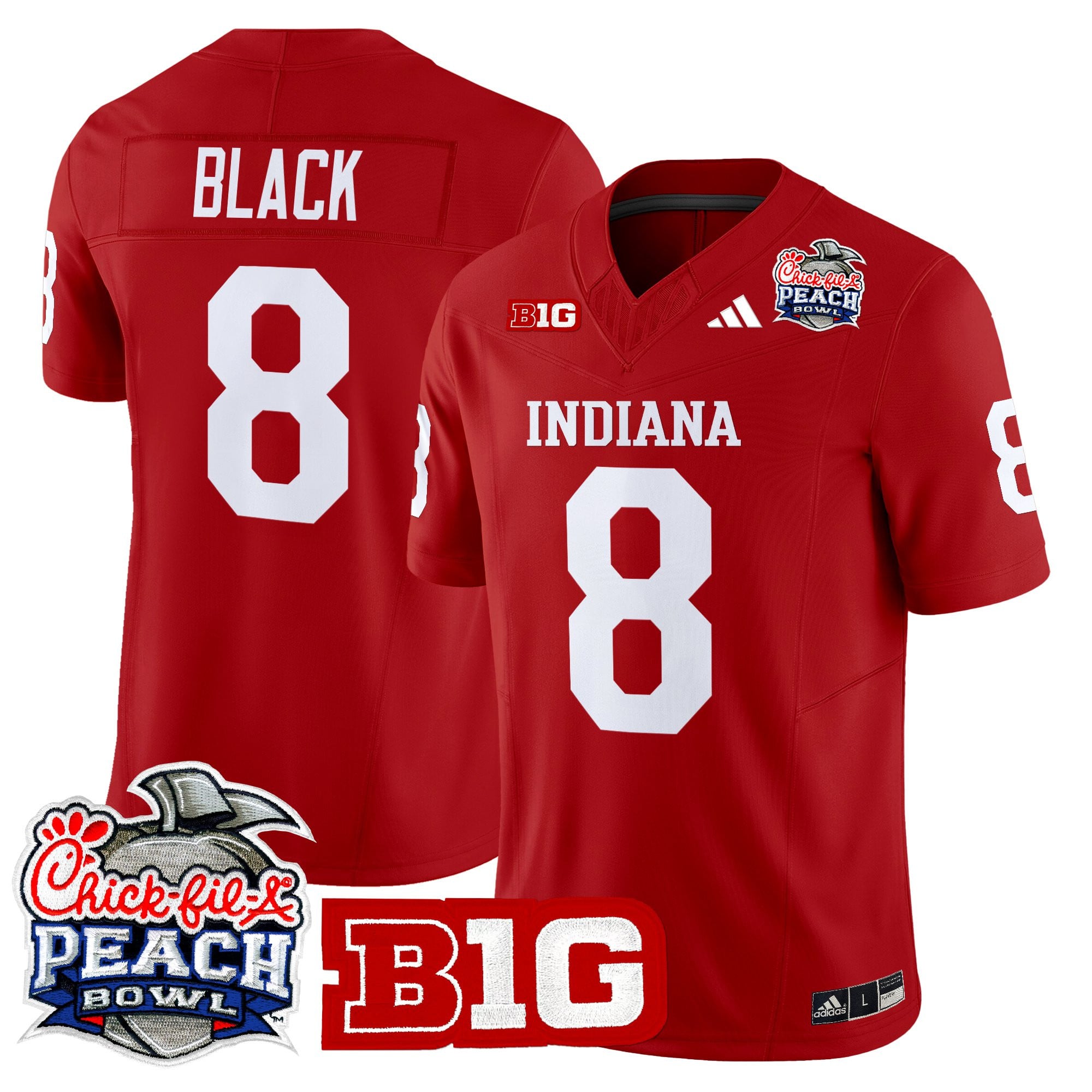 Men's Indiana Hoosiers 2026 Peach Bowl Vapor Limited Jersey V2 - All Stitched