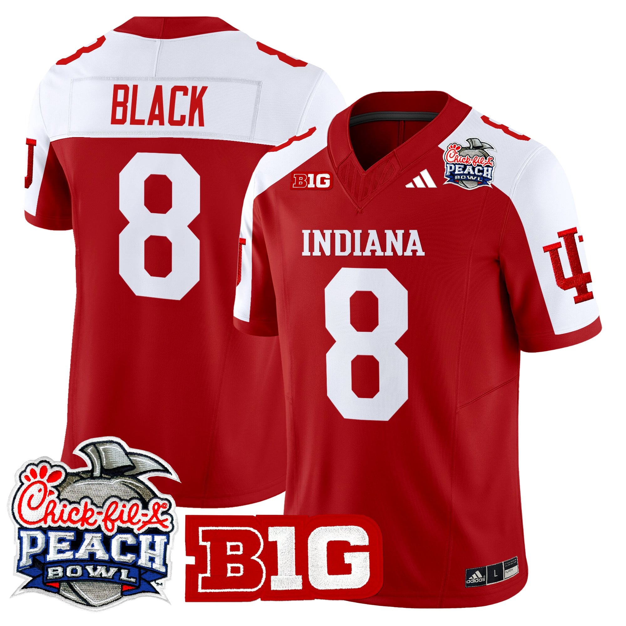 Men's Indiana Hoosiers 2026 Peach Bowl Vapor Limited Jersey V2 - All Stitched