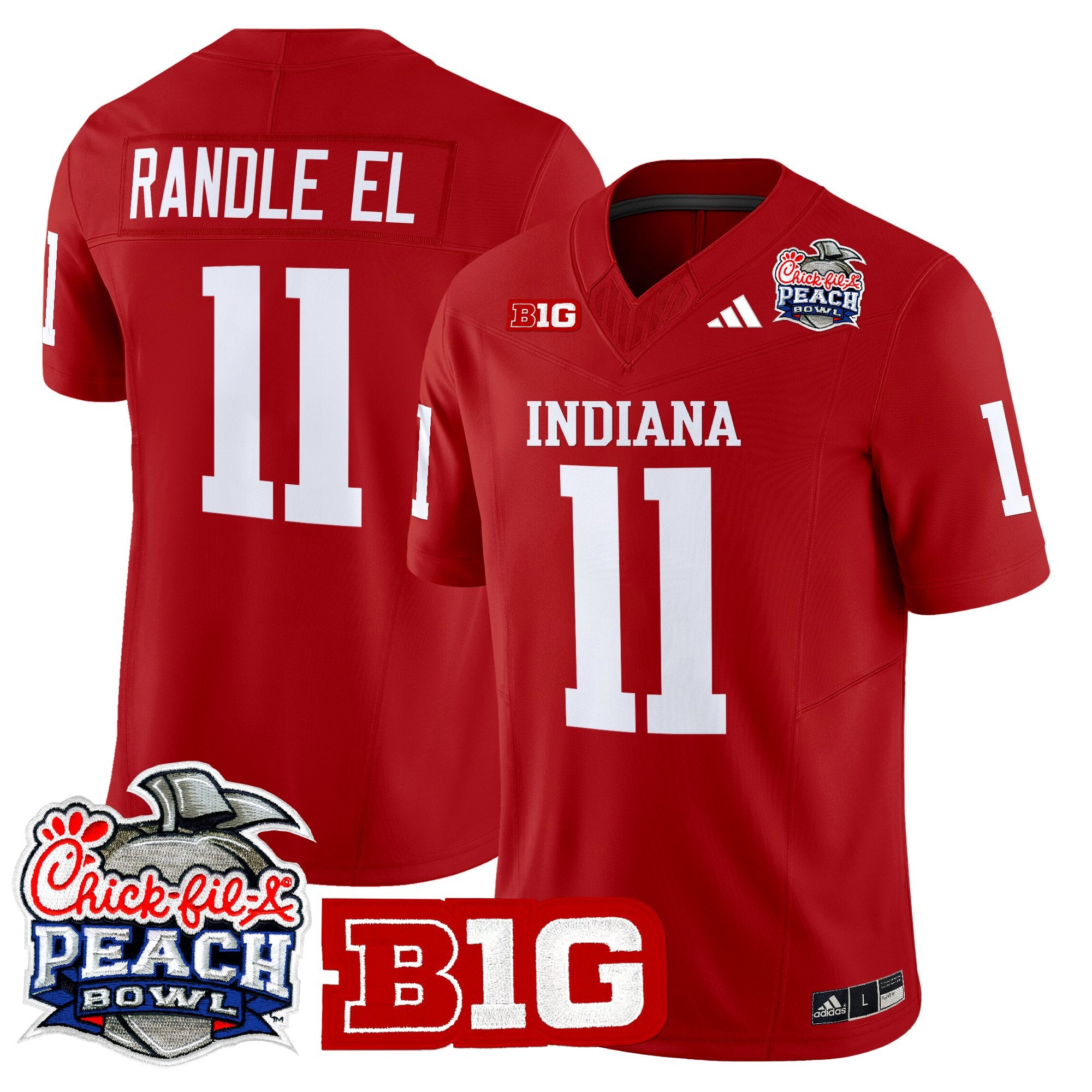 Men's Indiana Hoosiers 2026 Peach Bowl Vapor Limited Jersey V2 - All Stitched