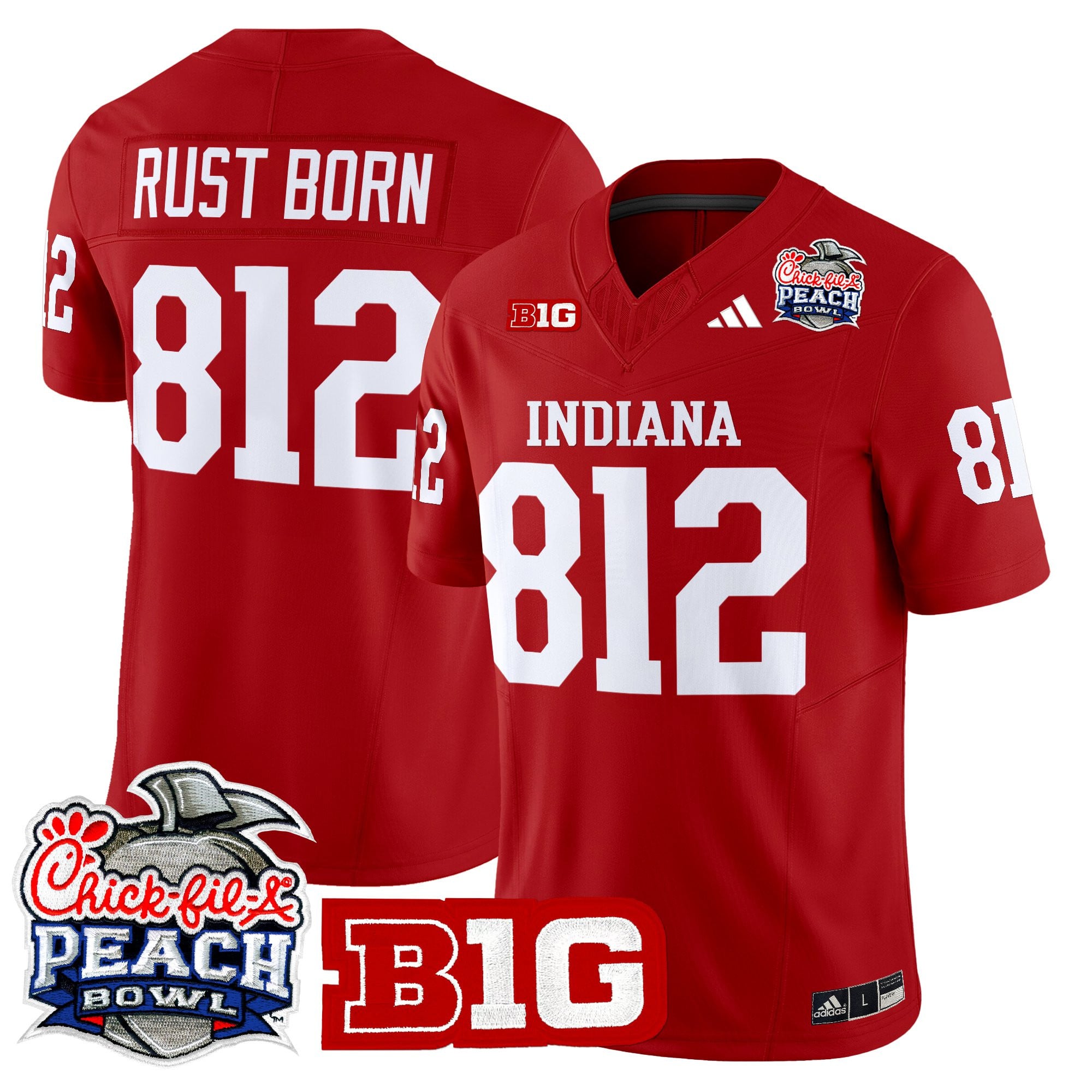 Men's Indiana Hoosiers 2026 Peach Bowl Vapor Limited Jersey V2 - All Stitched