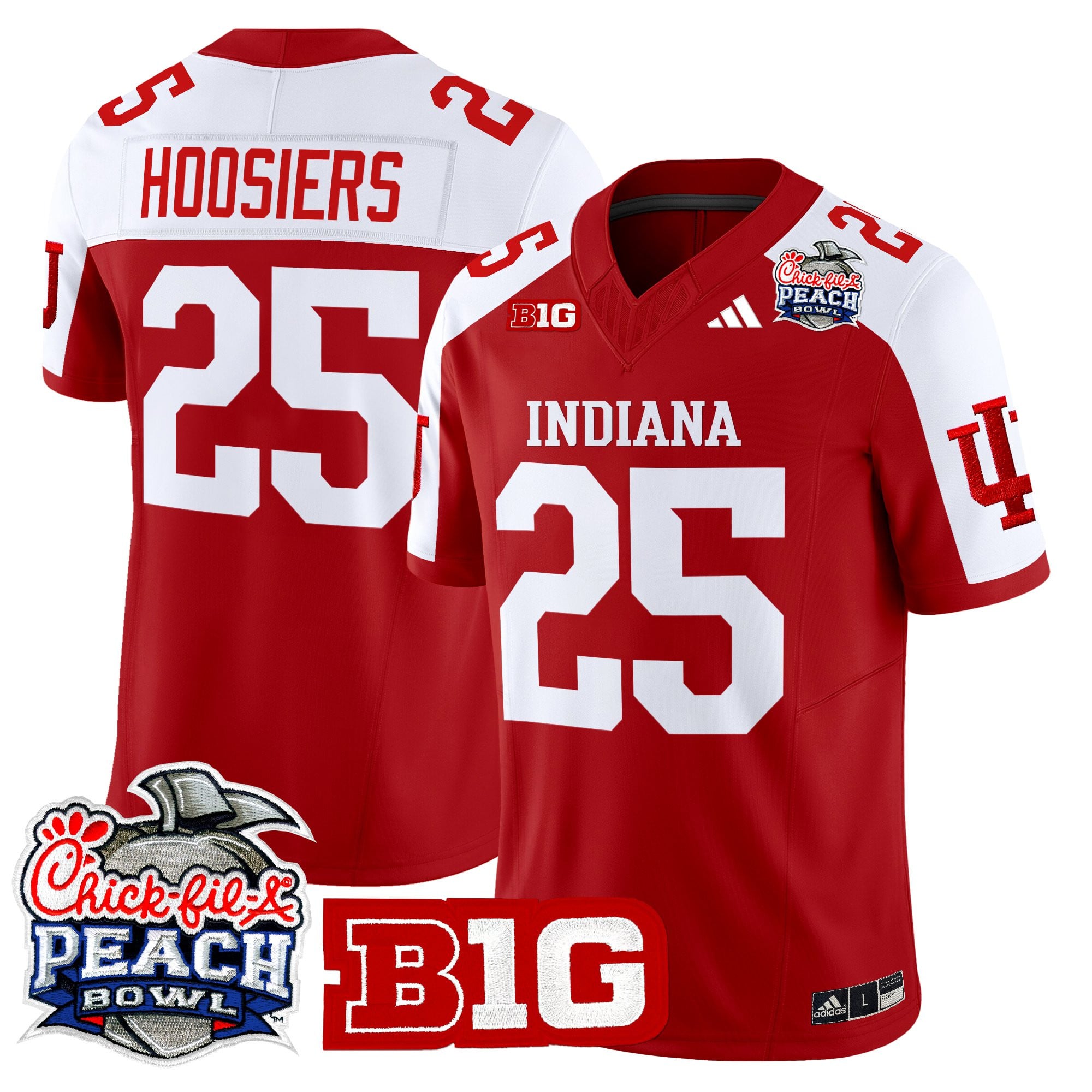 Men's Indiana Hoosiers 2026 Peach Bowl Vapor Limited Jersey V2 - All Stitched