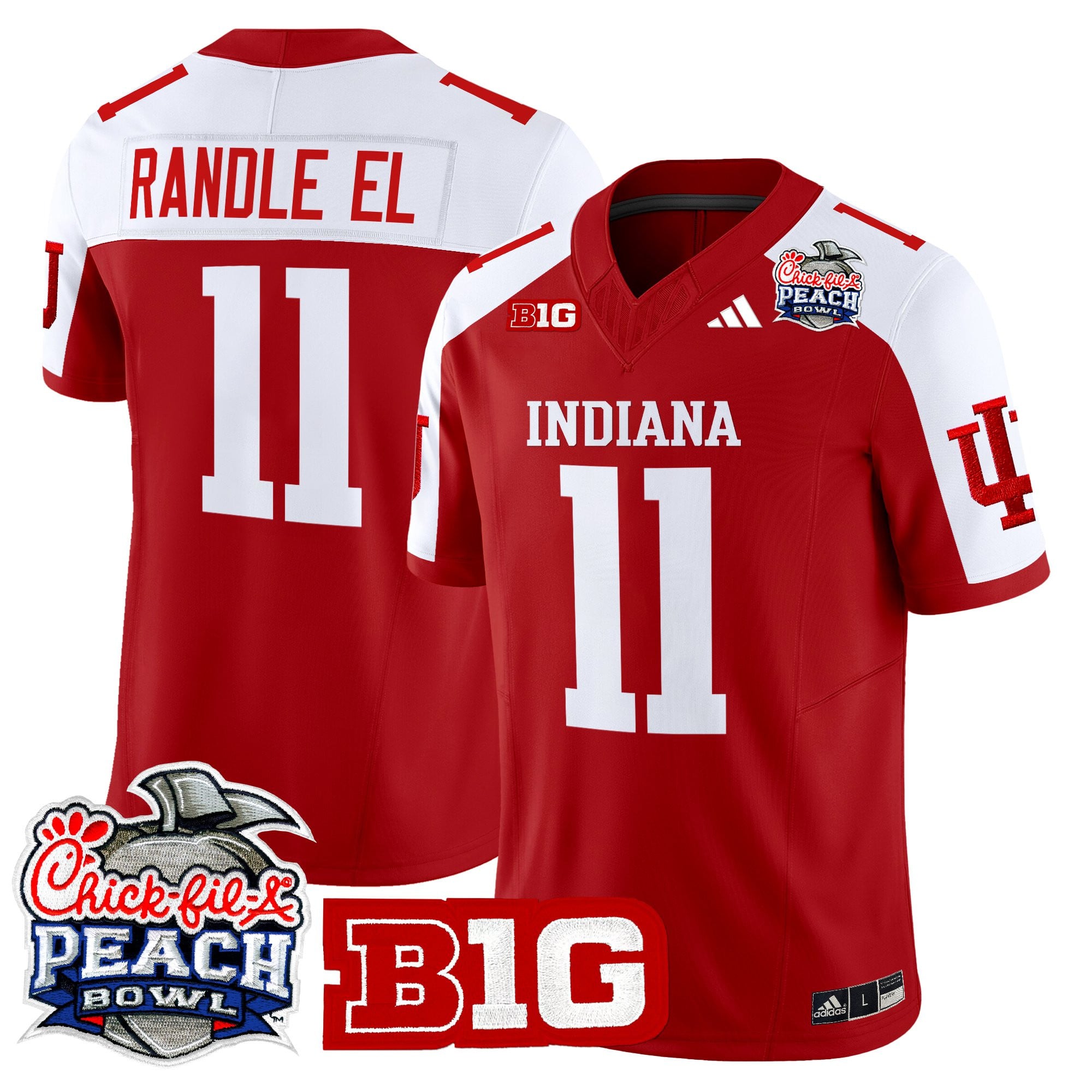 Men's Indiana Hoosiers 2026 Peach Bowl Vapor Limited Jersey V2 - All Stitched