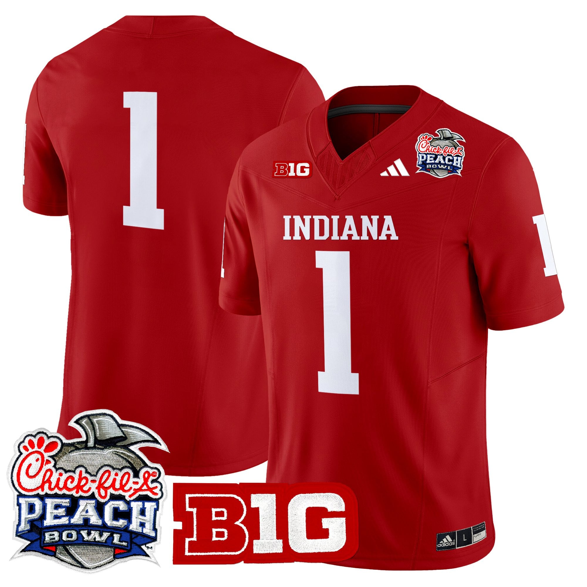 Men's Indiana Hoosiers 2026 Peach Bowl Vapor Limited Jersey V2 - All Stitched