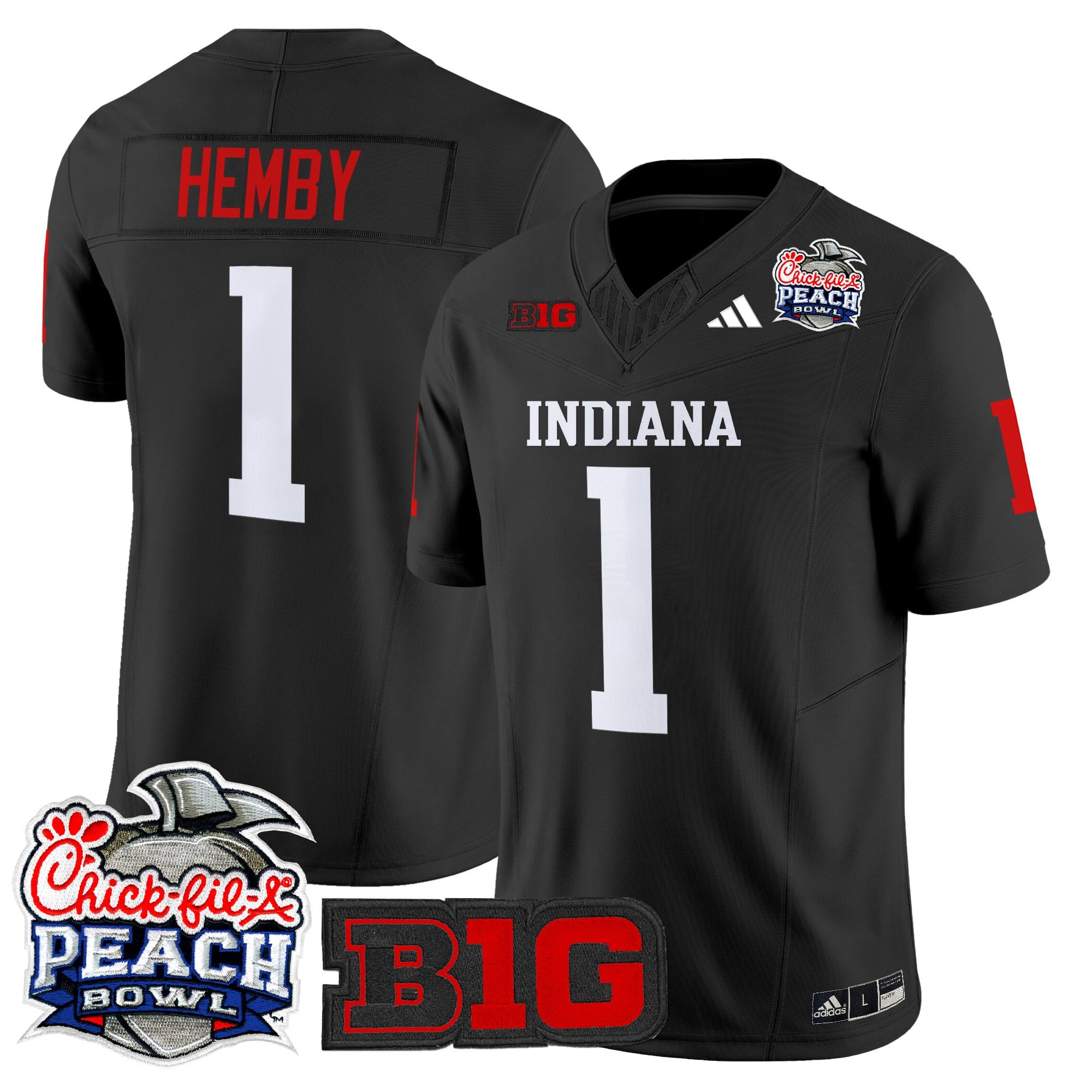 Men's Indiana Hoosiers 2026 Peach Bowl Vapor Limited Jersey V2 - All Stitched