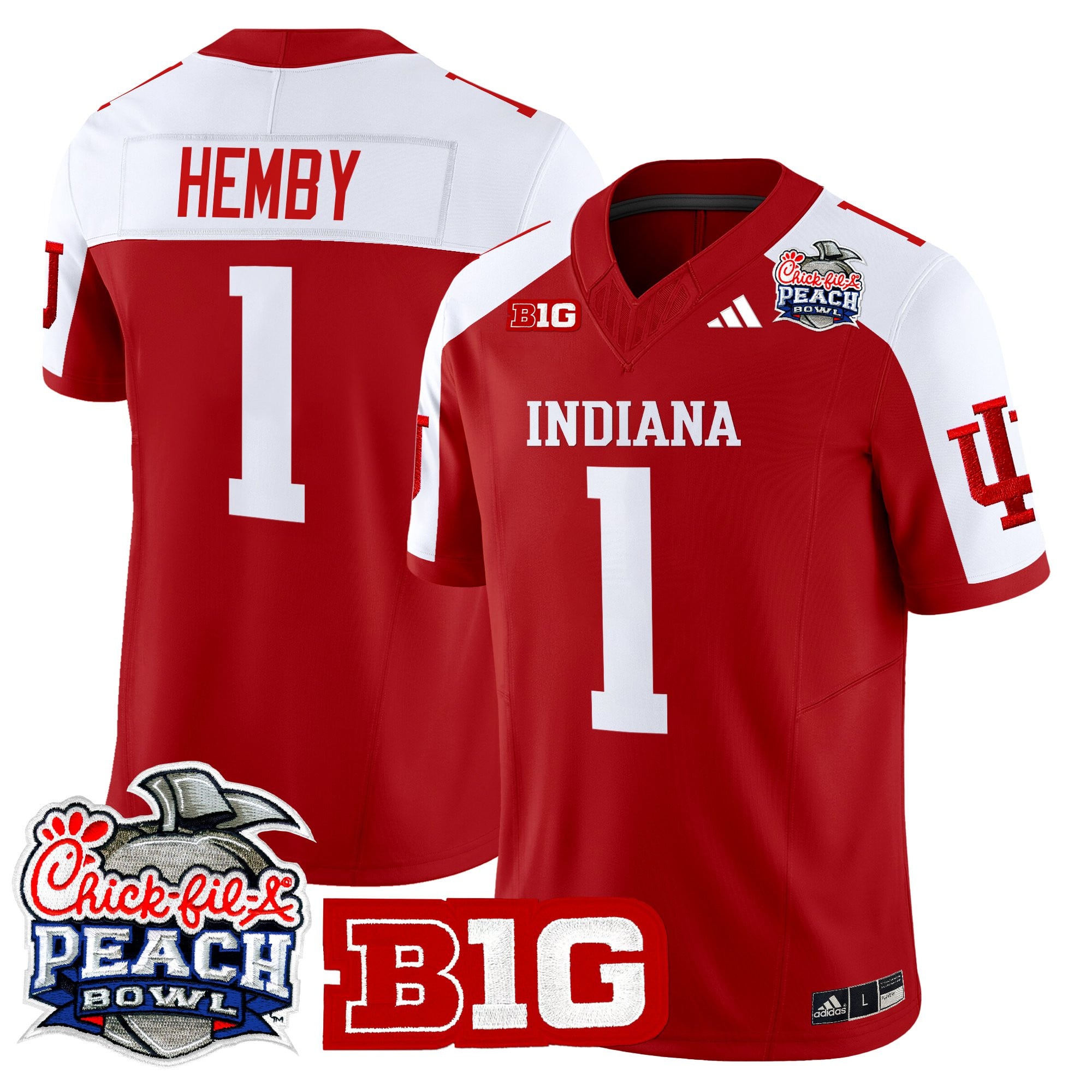 Men's Indiana Hoosiers 2026 Peach Bowl Vapor Limited Jersey V2 - All Stitched