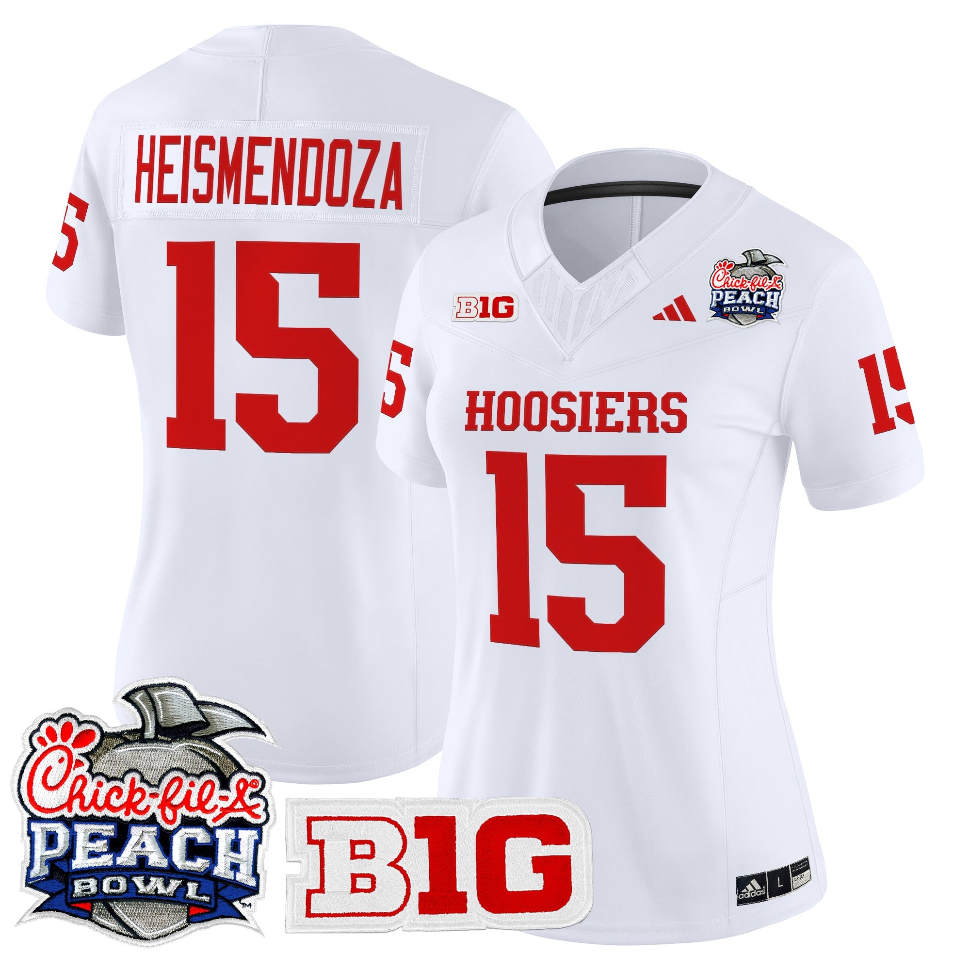 #15 Heismendoza Indiana Hoosiers 2026 Peach Bowl Vapor Limited Jersey - All Stitched