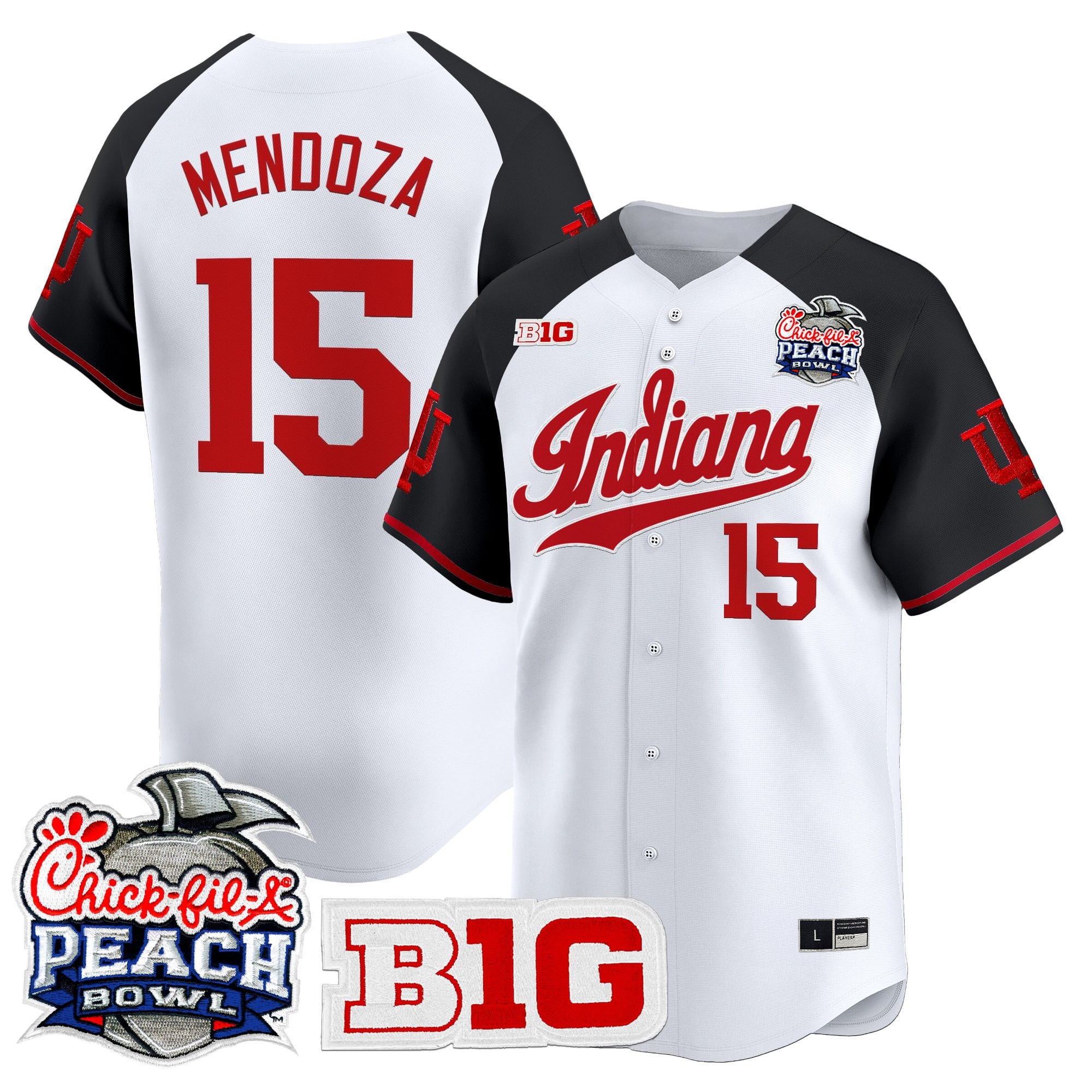 Men's Indiana Hoosiers 2026 Peach Bowl Vapor Baseball Jersey - All Stitched