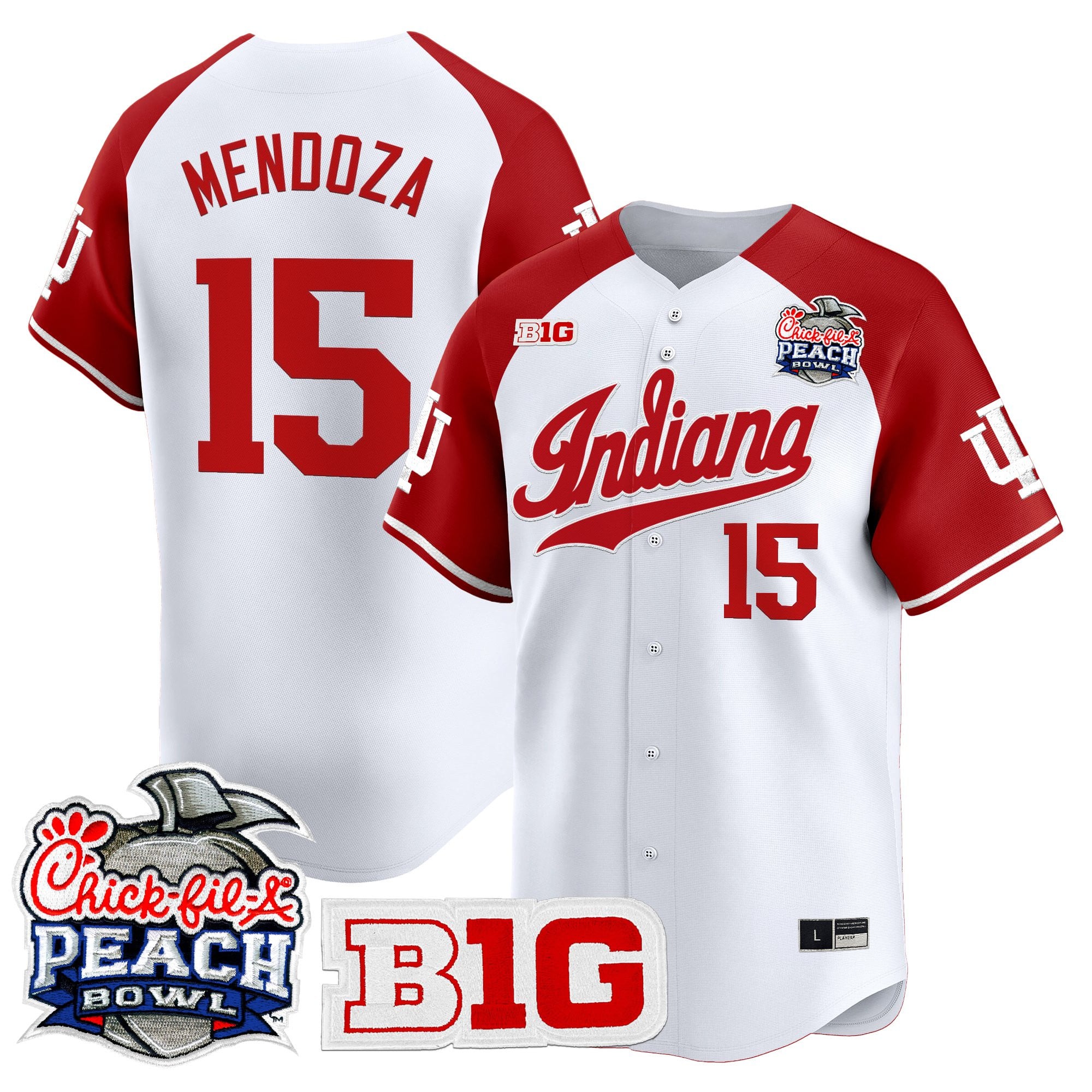 Men's Indiana Hoosiers 2026 Peach Bowl Vapor Baseball Jersey - All Stitched