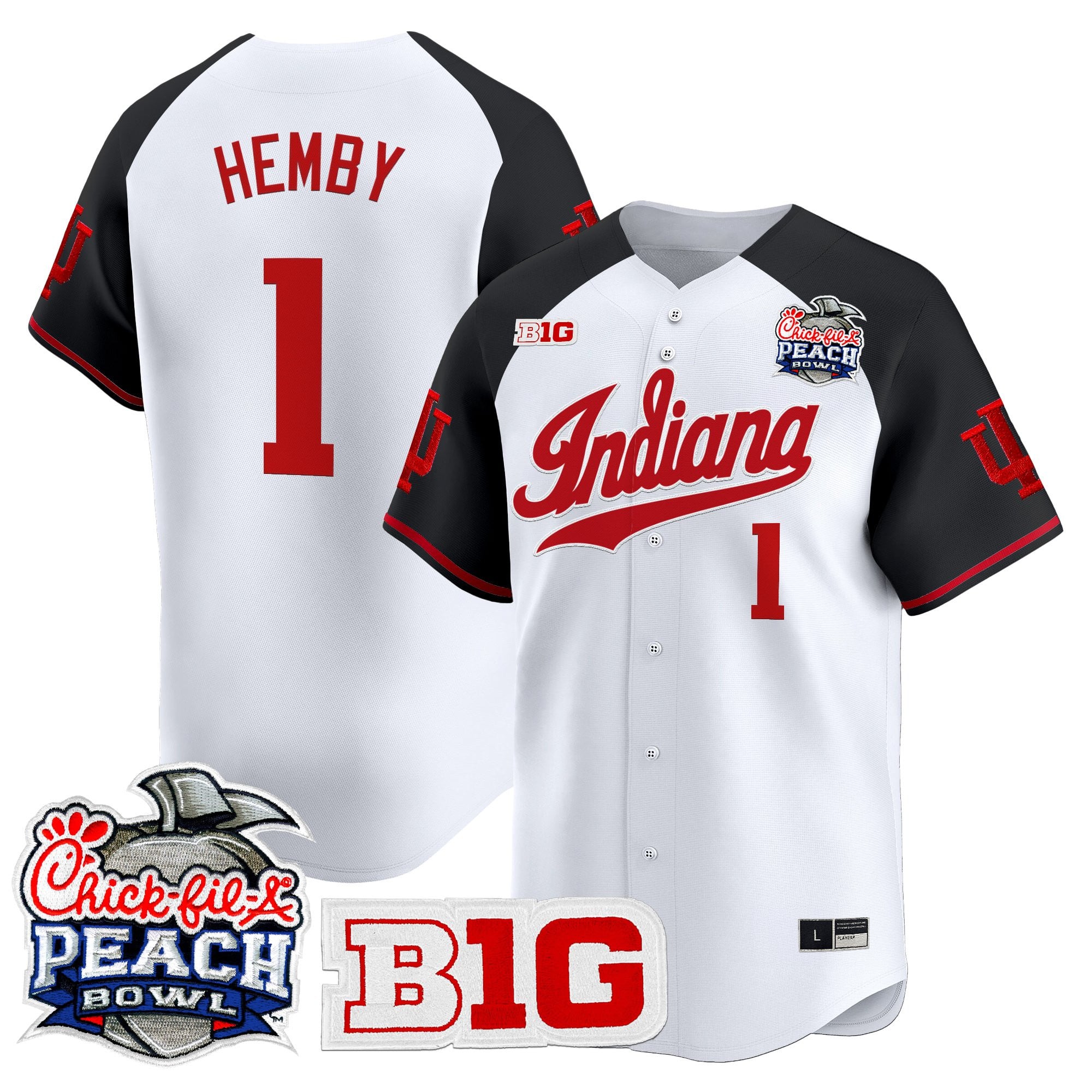 Men's Indiana Hoosiers 2026 Peach Bowl Vapor Baseball Jersey - All Stitched