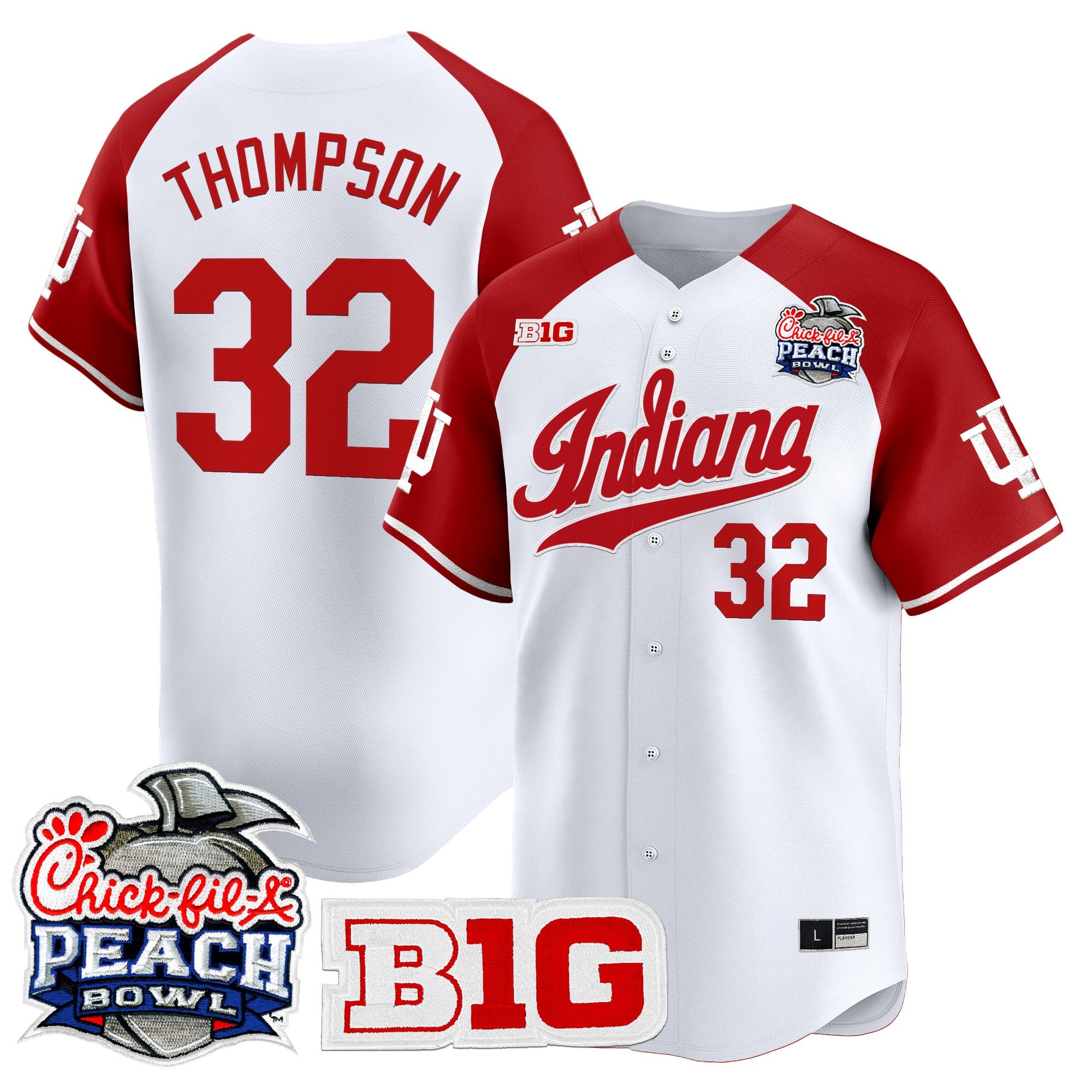 Men's Indiana Hoosiers 2026 Peach Bowl Vapor Baseball Jersey - All Stitched