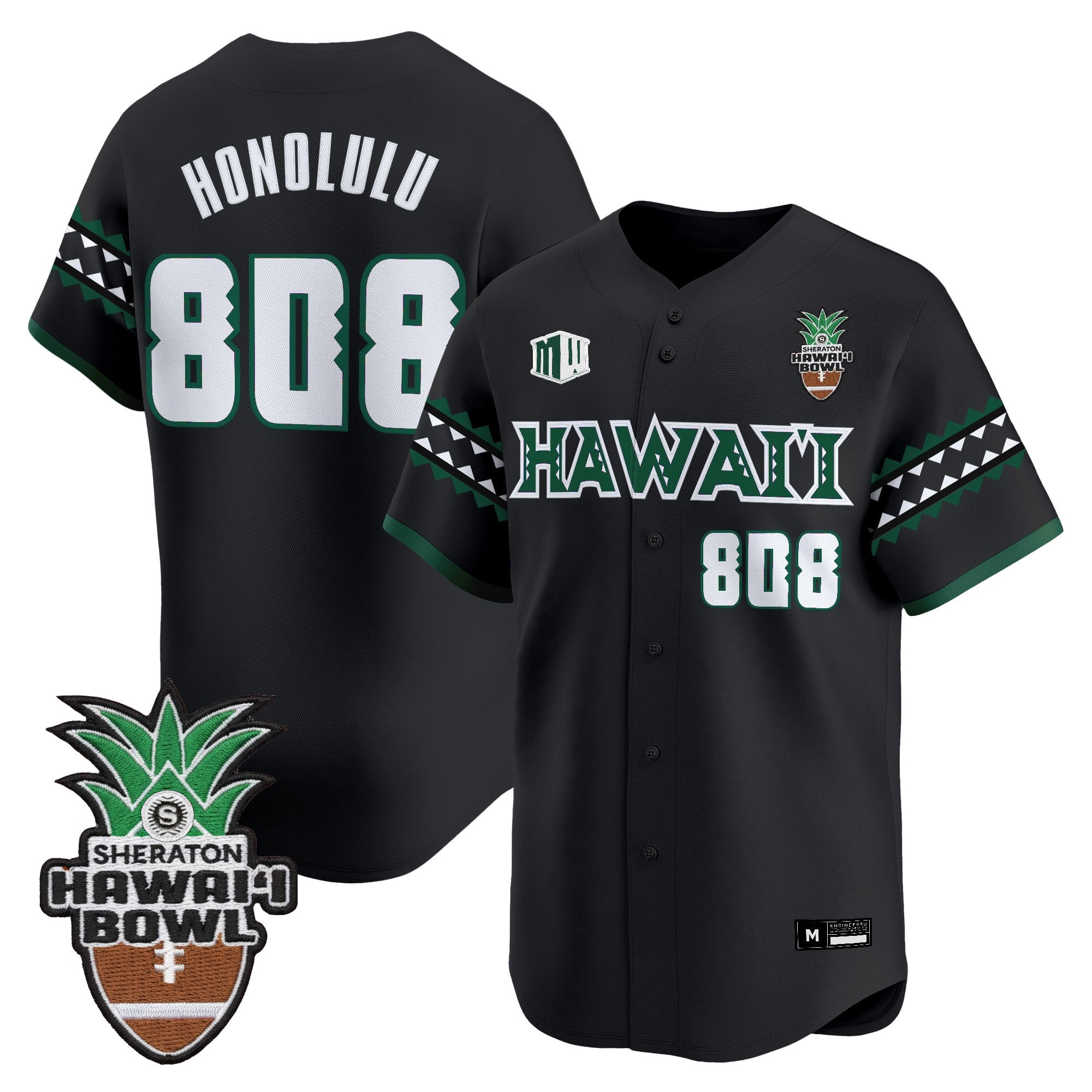 Men's Hawai'i Rainbow Warriors 2025 Hawai'i Bowl Vapor Baseball Jersey - All Stitched