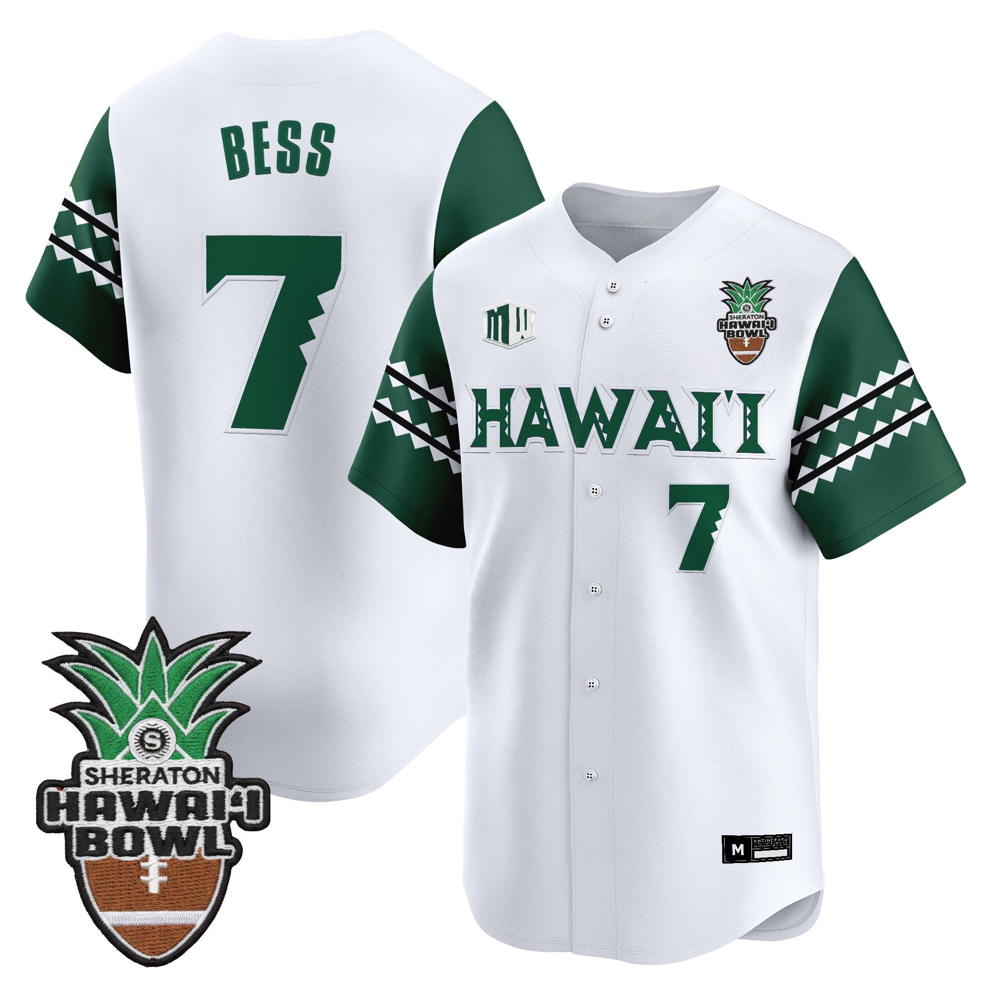 Men's Hawai'i Rainbow Warriors 2025 Hawai'i Bowl Vapor Baseball Jersey - All Stitched