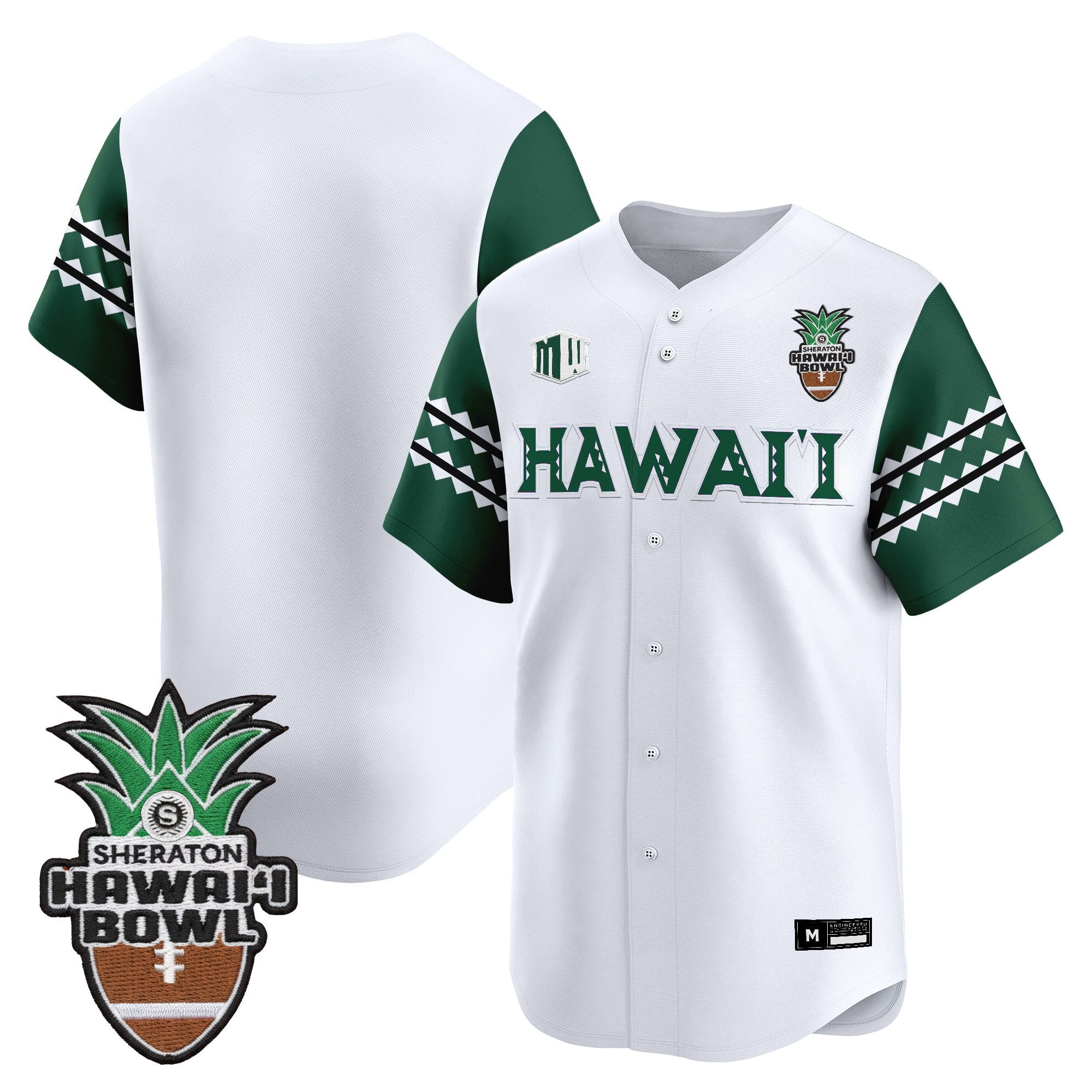 Men's Hawai'i Rainbow Warriors 2025 Hawai'i Bowl Vapor Baseball Jersey - All Stitched