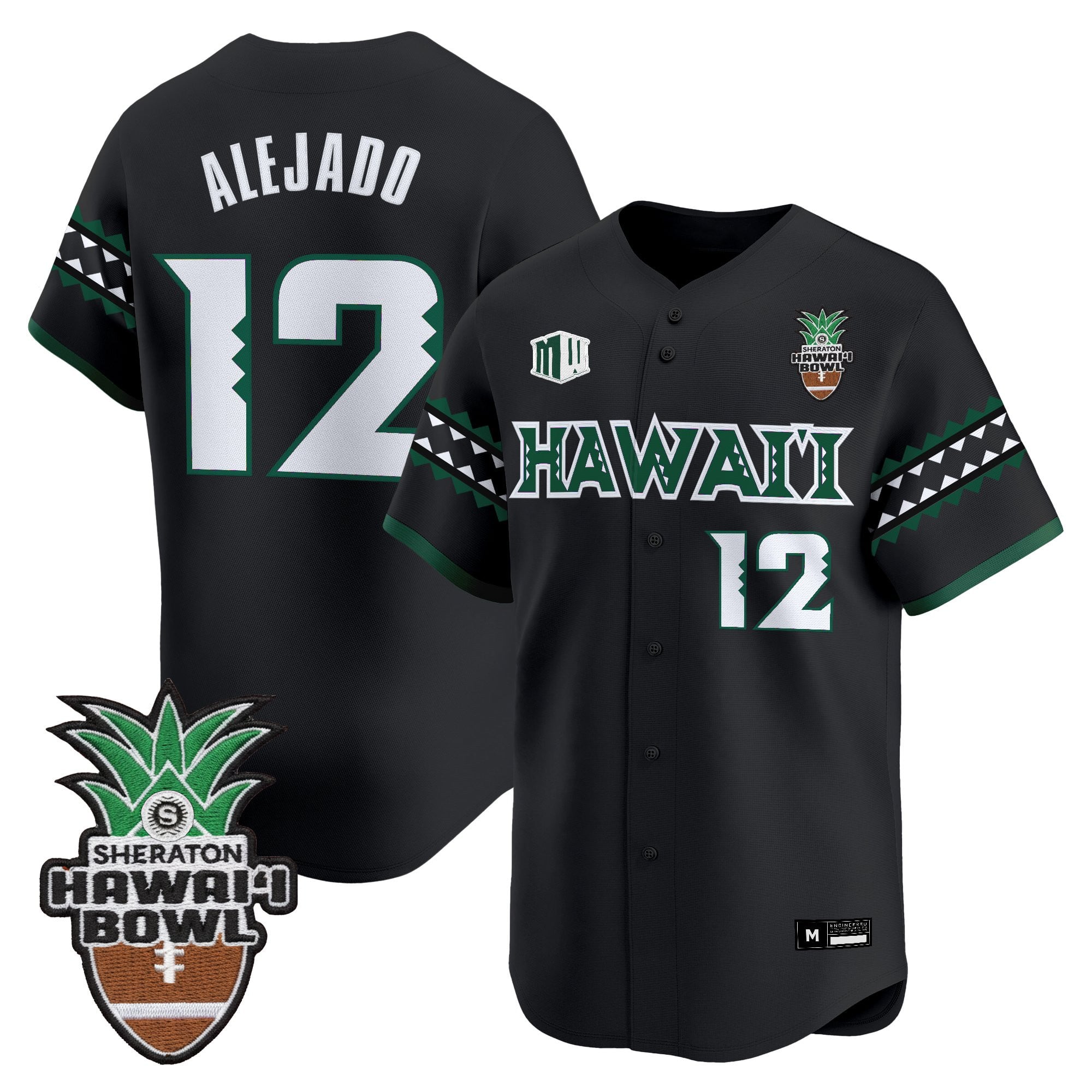 Men's Hawai'i Rainbow Warriors 2025 Hawai'i Bowl Vapor Baseball Jersey - All Stitched