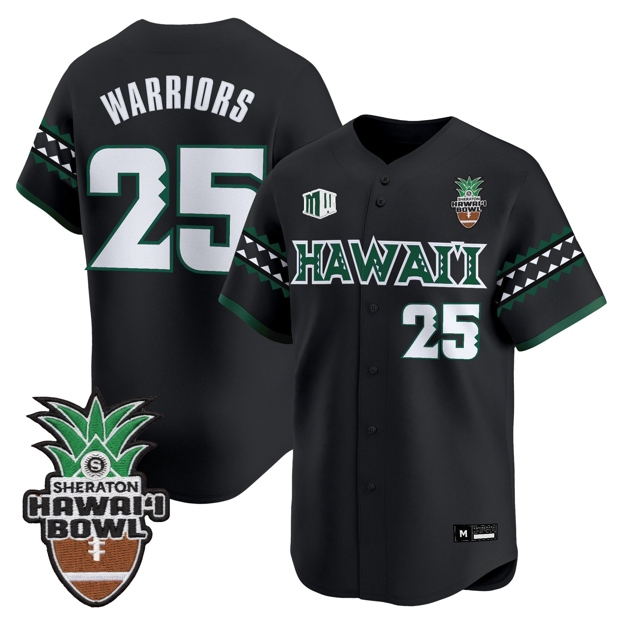 Men's Hawai'i Rainbow Warriors 2025 Hawai'i Bowl Vapor Baseball Jersey - All Stitched