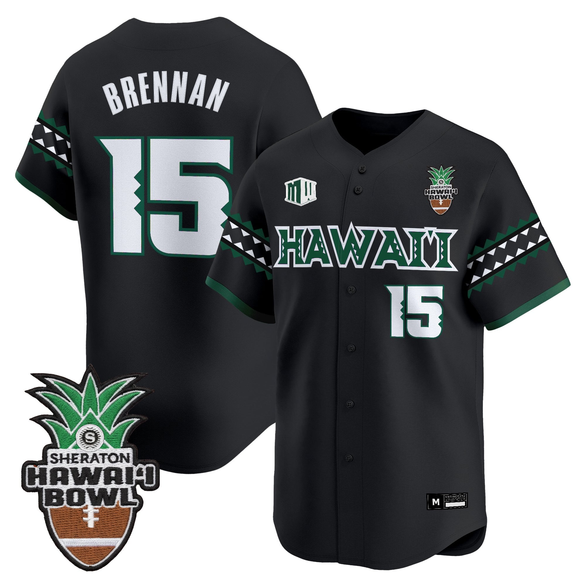 Men's Hawai'i Rainbow Warriors 2025 Hawai'i Bowl Vapor Baseball Jersey - All Stitched