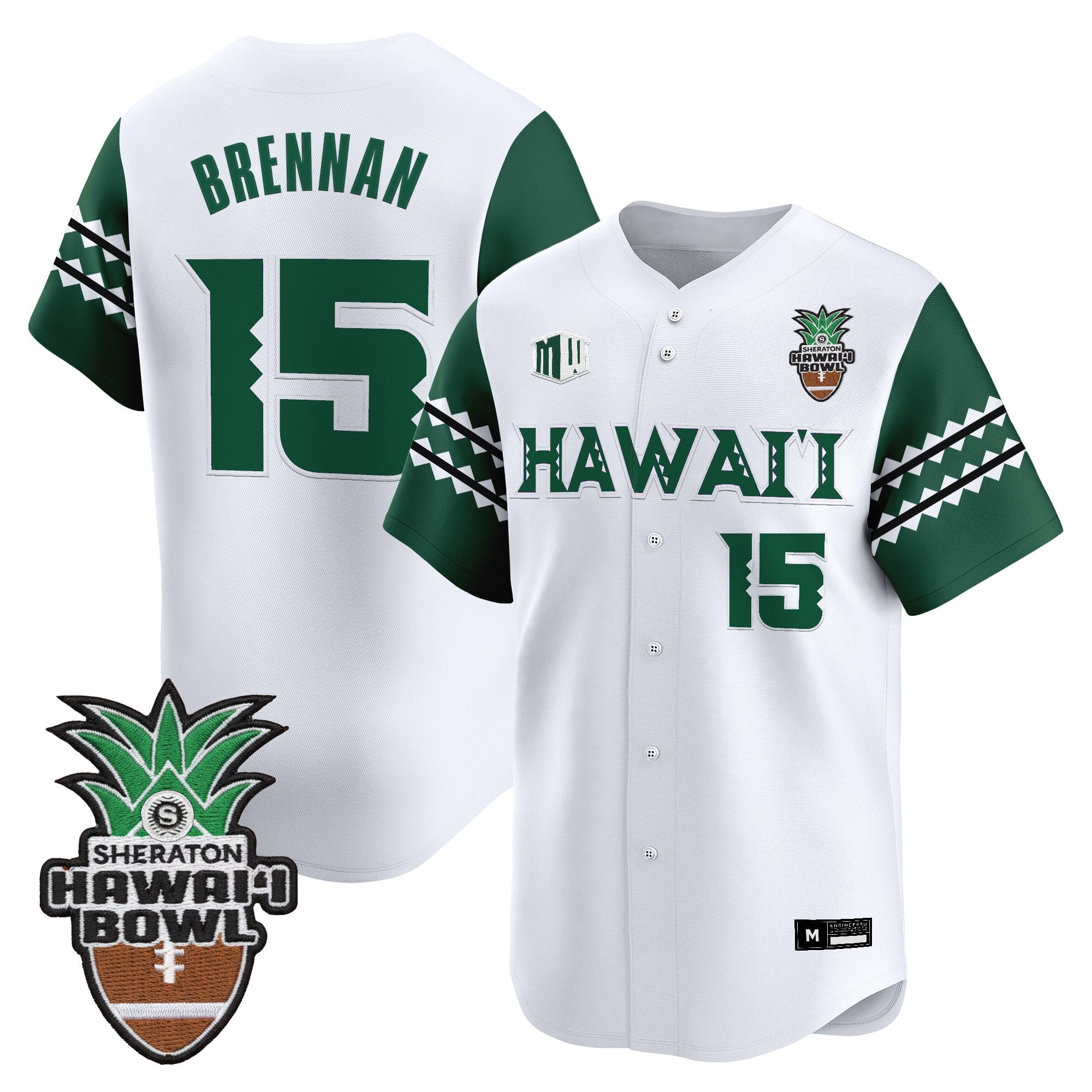 Men's Hawai'i Rainbow Warriors 2025 Hawai'i Bowl Vapor Baseball Jersey - All Stitched