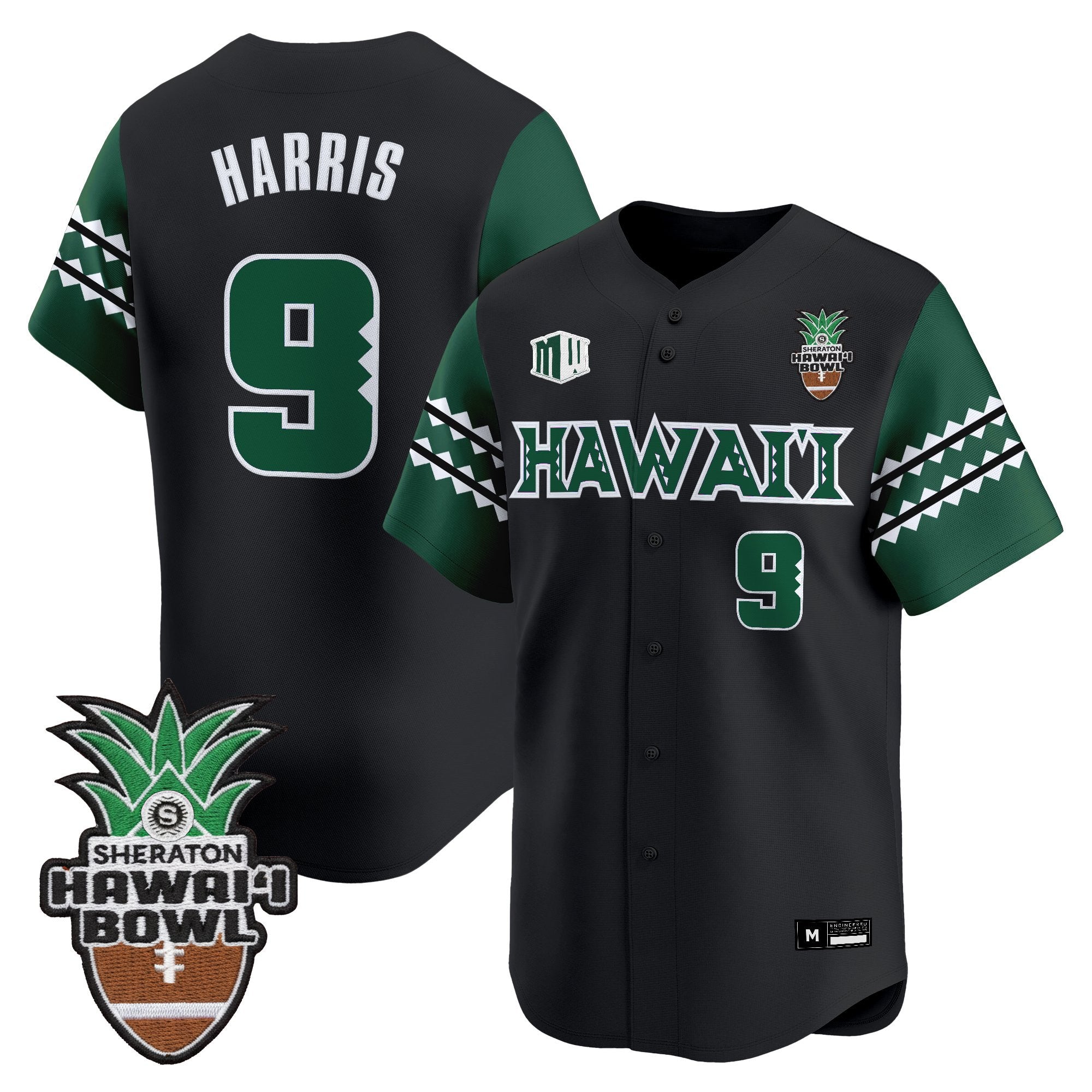 Men's Hawai'i Rainbow Warriors 2025 Hawai'i Bowl Vapor Baseball Jersey - All Stitched