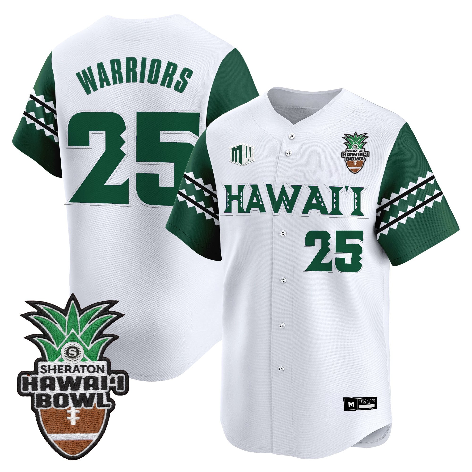 Men's Hawai'i Rainbow Warriors 2025 Hawai'i Bowl Vapor Baseball Jersey - All Stitched
