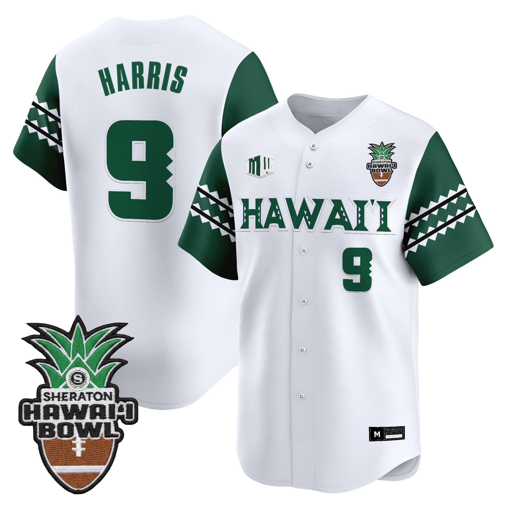 Men's Hawai'i Rainbow Warriors 2025 Hawai'i Bowl Vapor Baseball Jersey - All Stitched