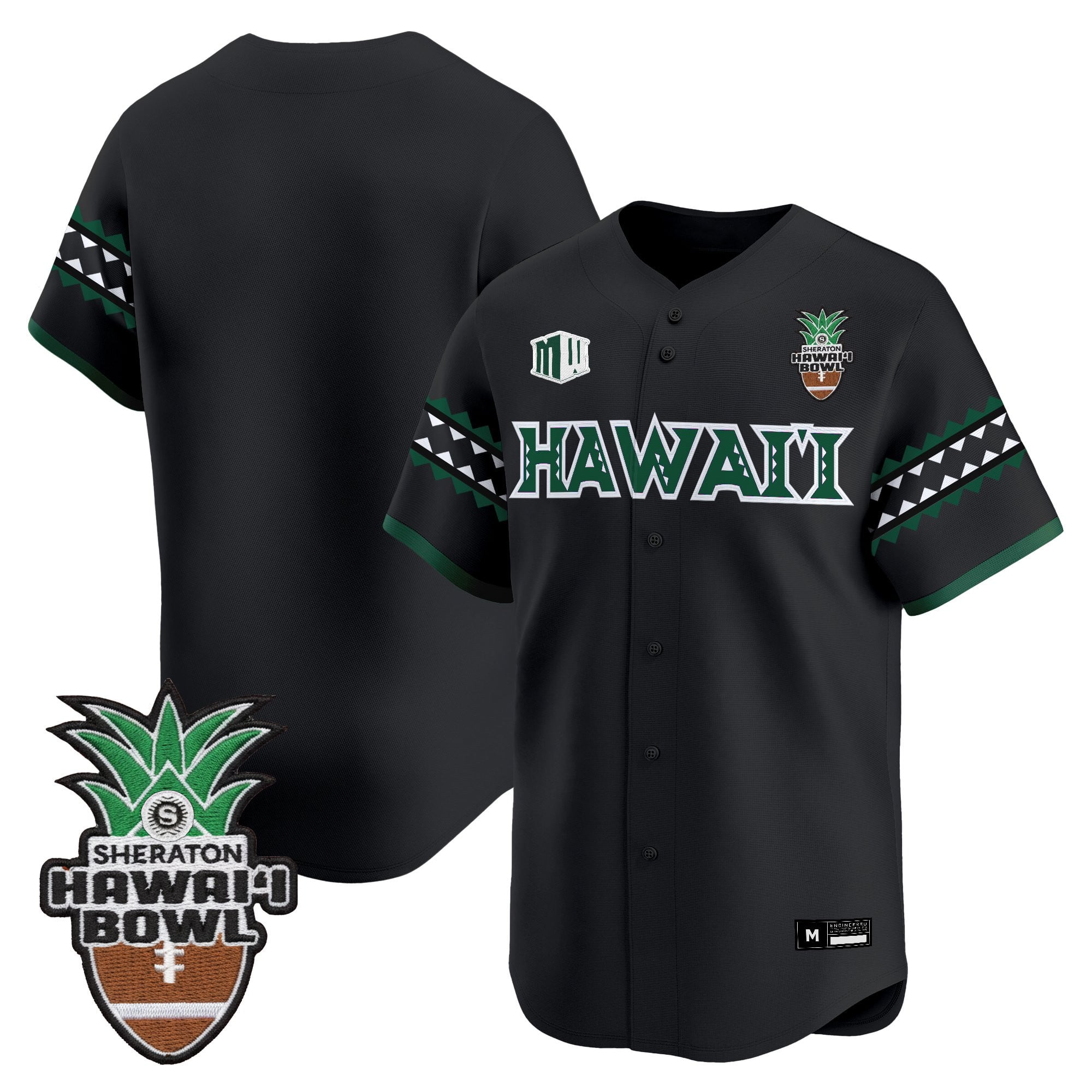 Men's Hawai'i Rainbow Warriors 2025 Hawai'i Bowl Vapor Baseball Jersey - All Stitched