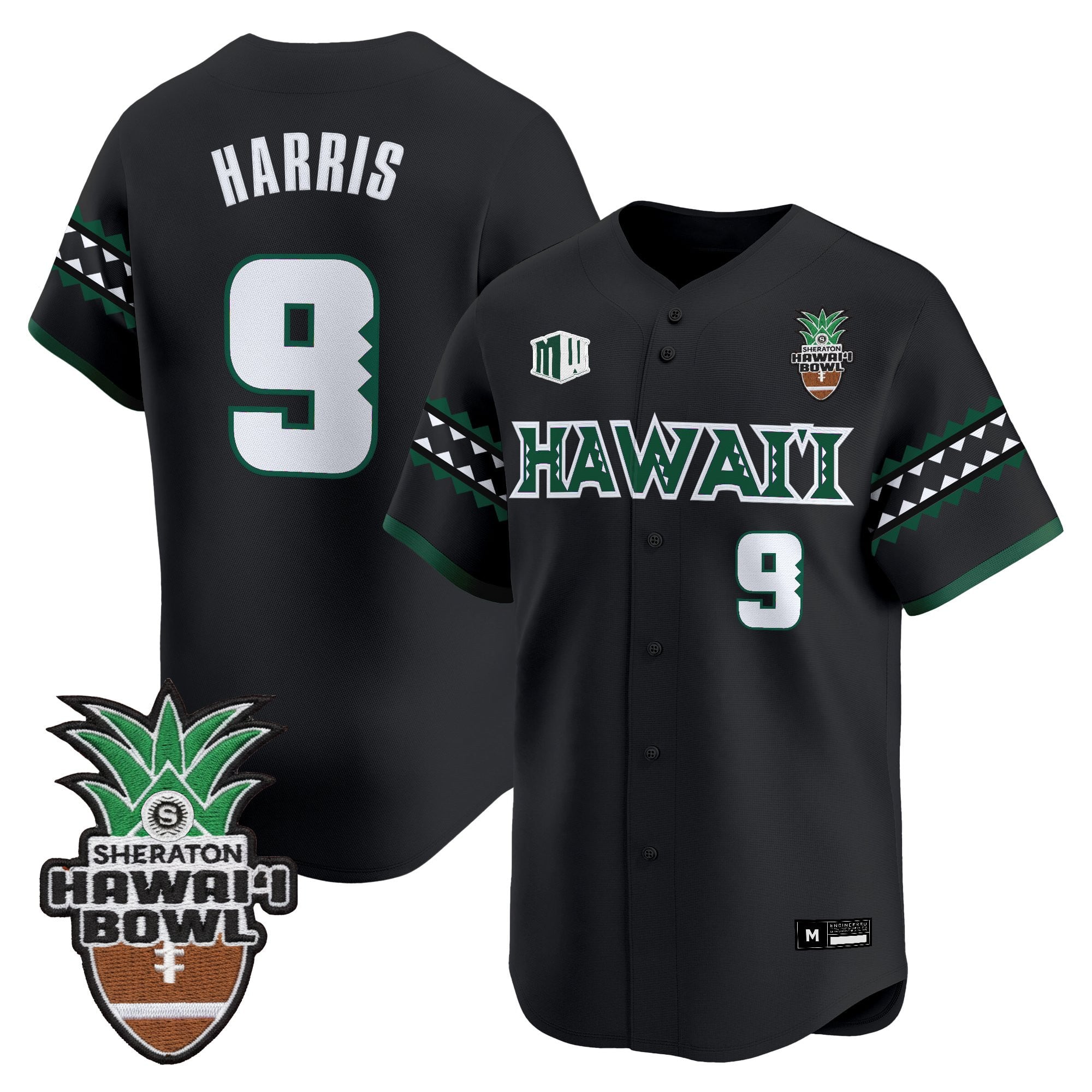 Men's Hawai'i Rainbow Warriors 2025 Hawai'i Bowl Vapor Baseball Jersey - All Stitched