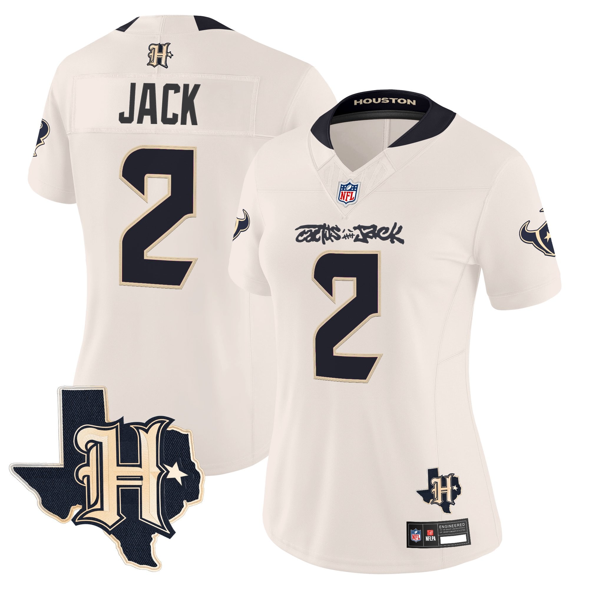 Women's Houston Texans x Cactus Jack Vapor Limited Jersey - All Stitched