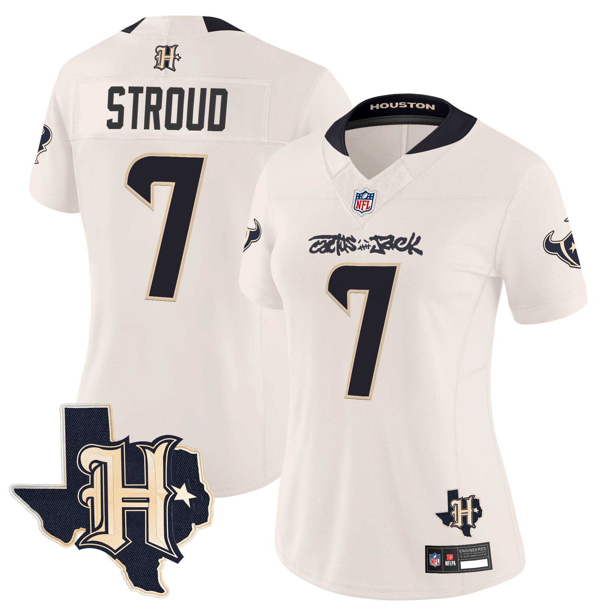 Women's Houston Texans x Cactus Jack Vapor Limited Jersey - All Stitched