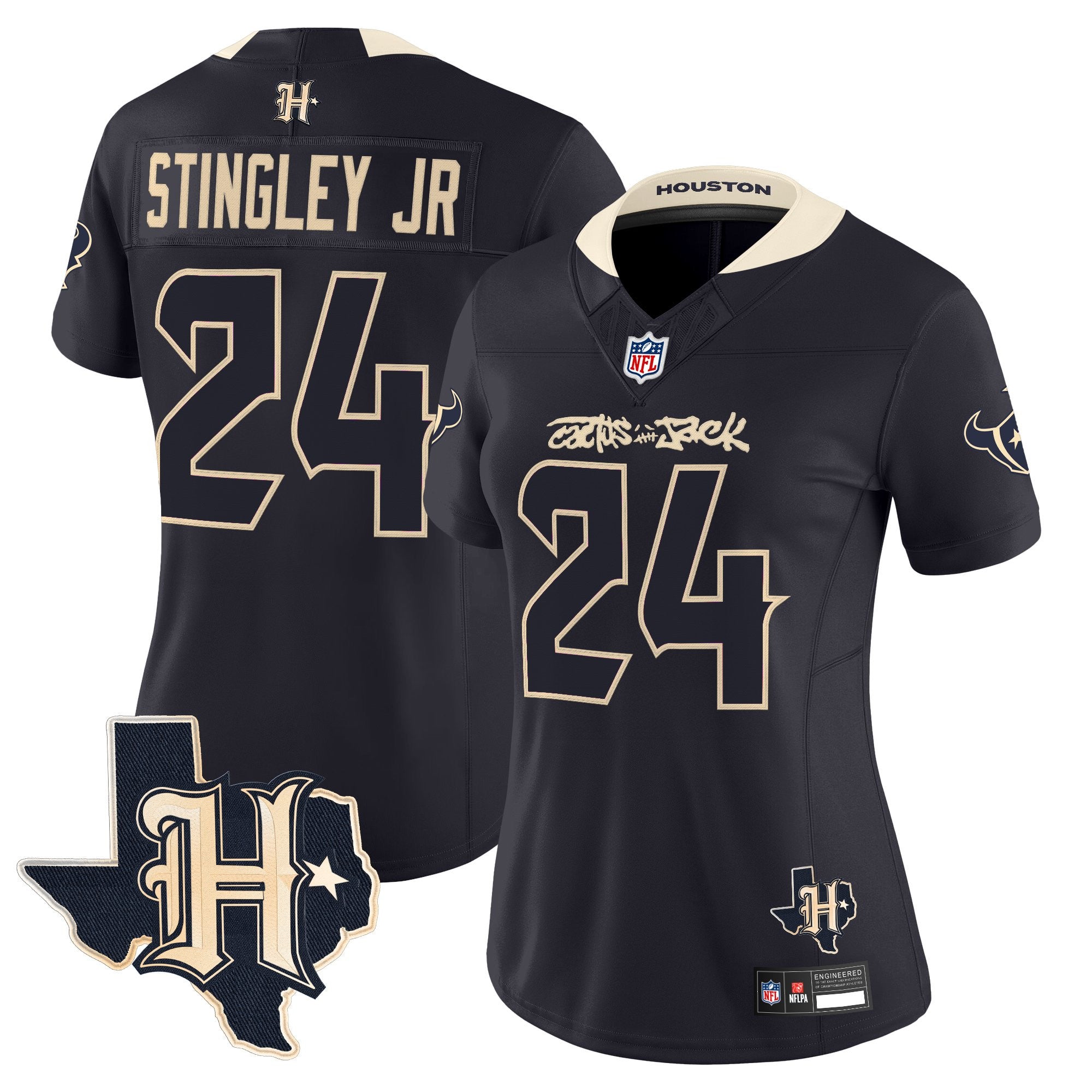 Women's Houston Texans x Cactus Jack Vapor Limited Jersey - All Stitched