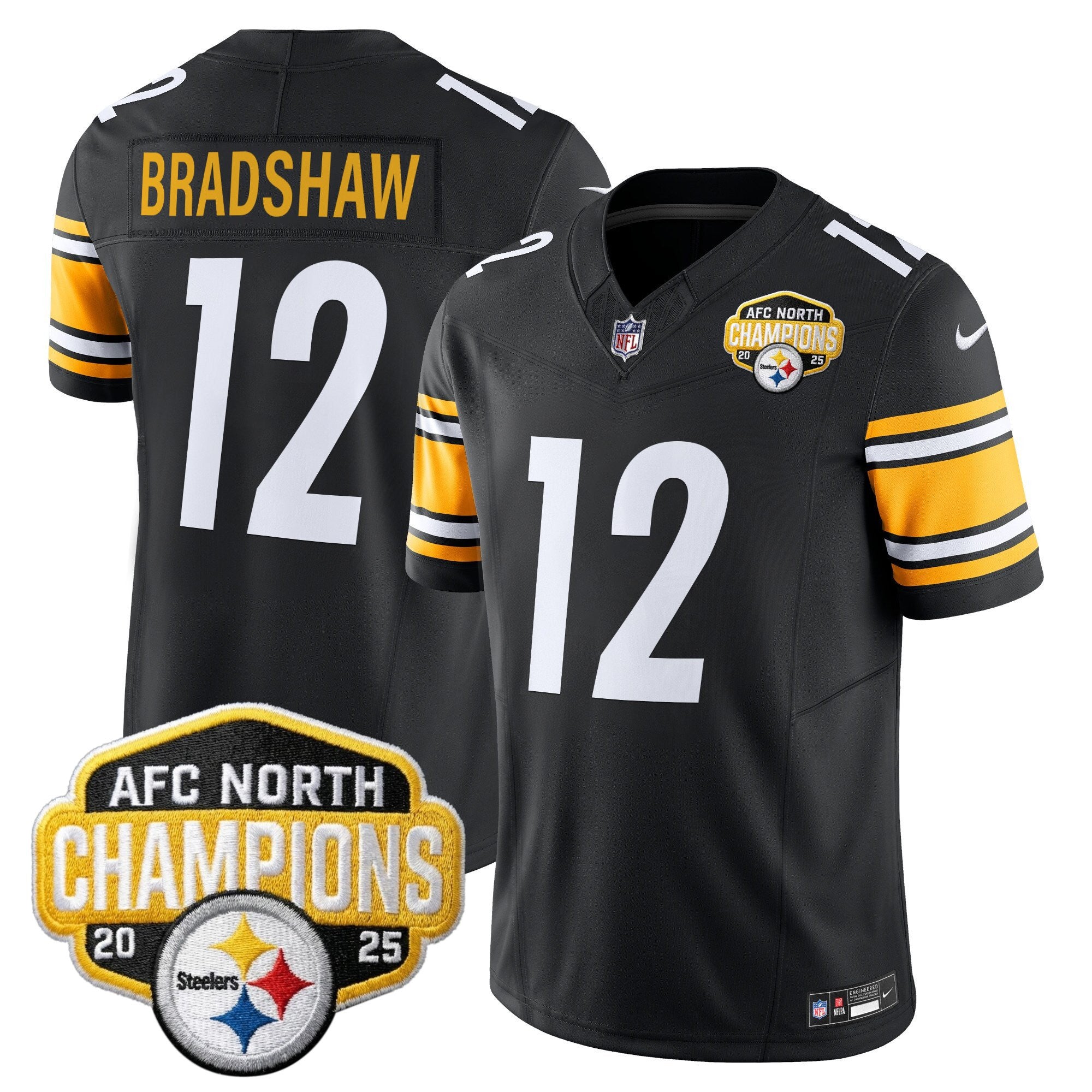 Men's Pittsburgh Steelers 2025 AFC North Division Champions Vapor Limited Jersey - All Stitched