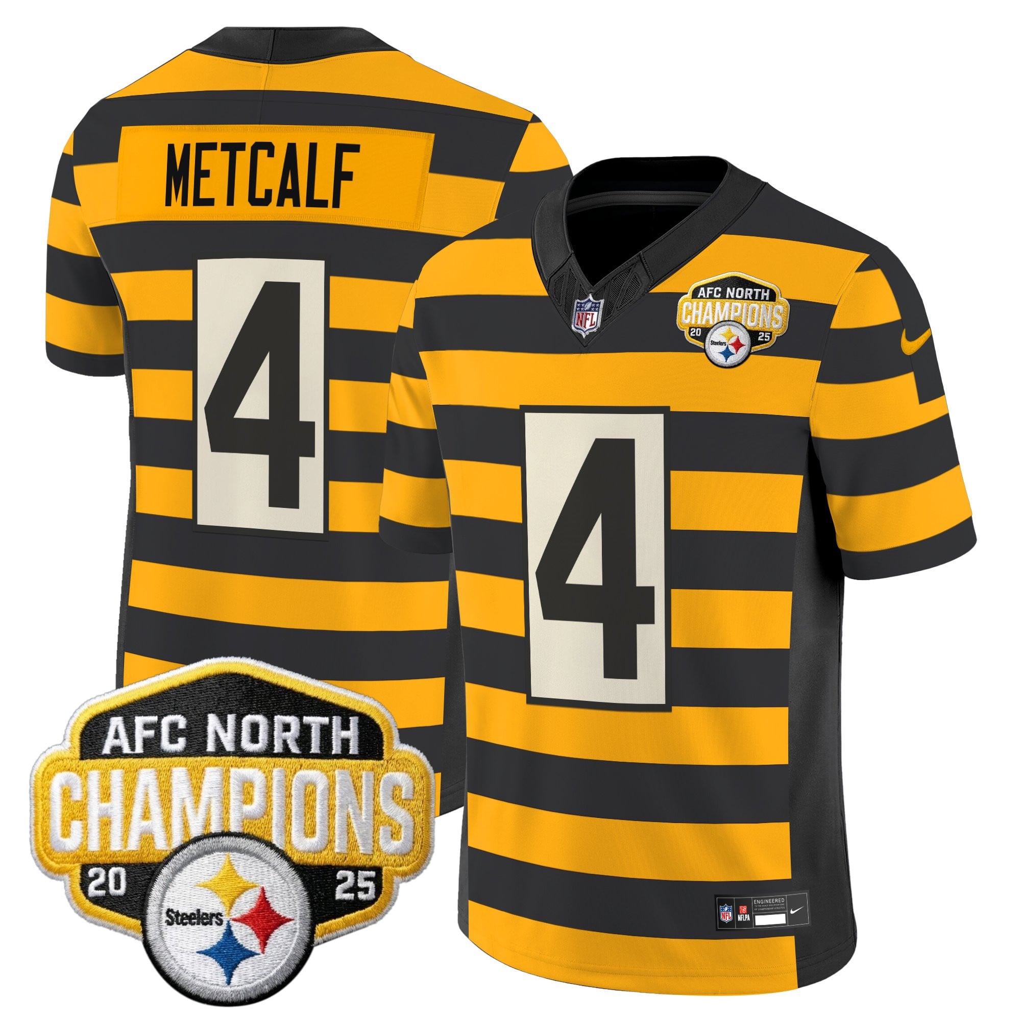 Men's Pittsburgh Steelers 2025 AFC North Division Champions Vapor Limited Jersey - All Stitched
