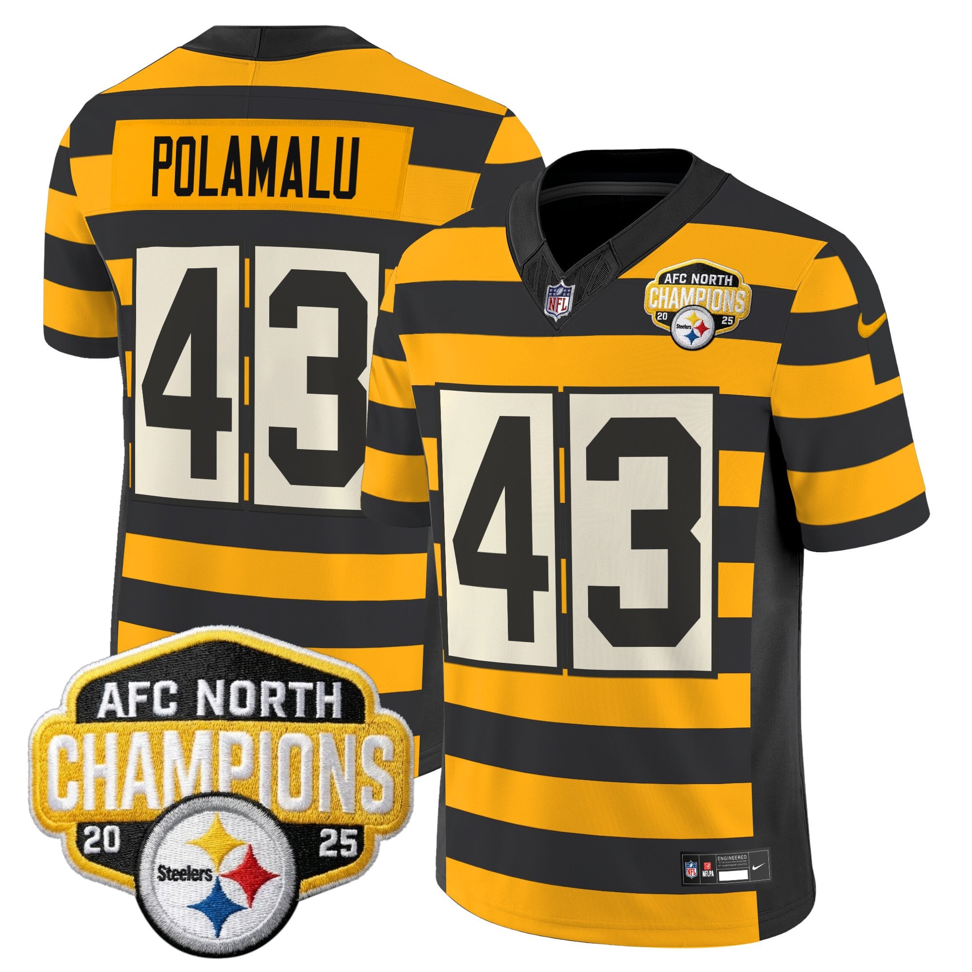 Men's Pittsburgh Steelers 2025 AFC North Division Champions Vapor Limited Jersey - All Stitched