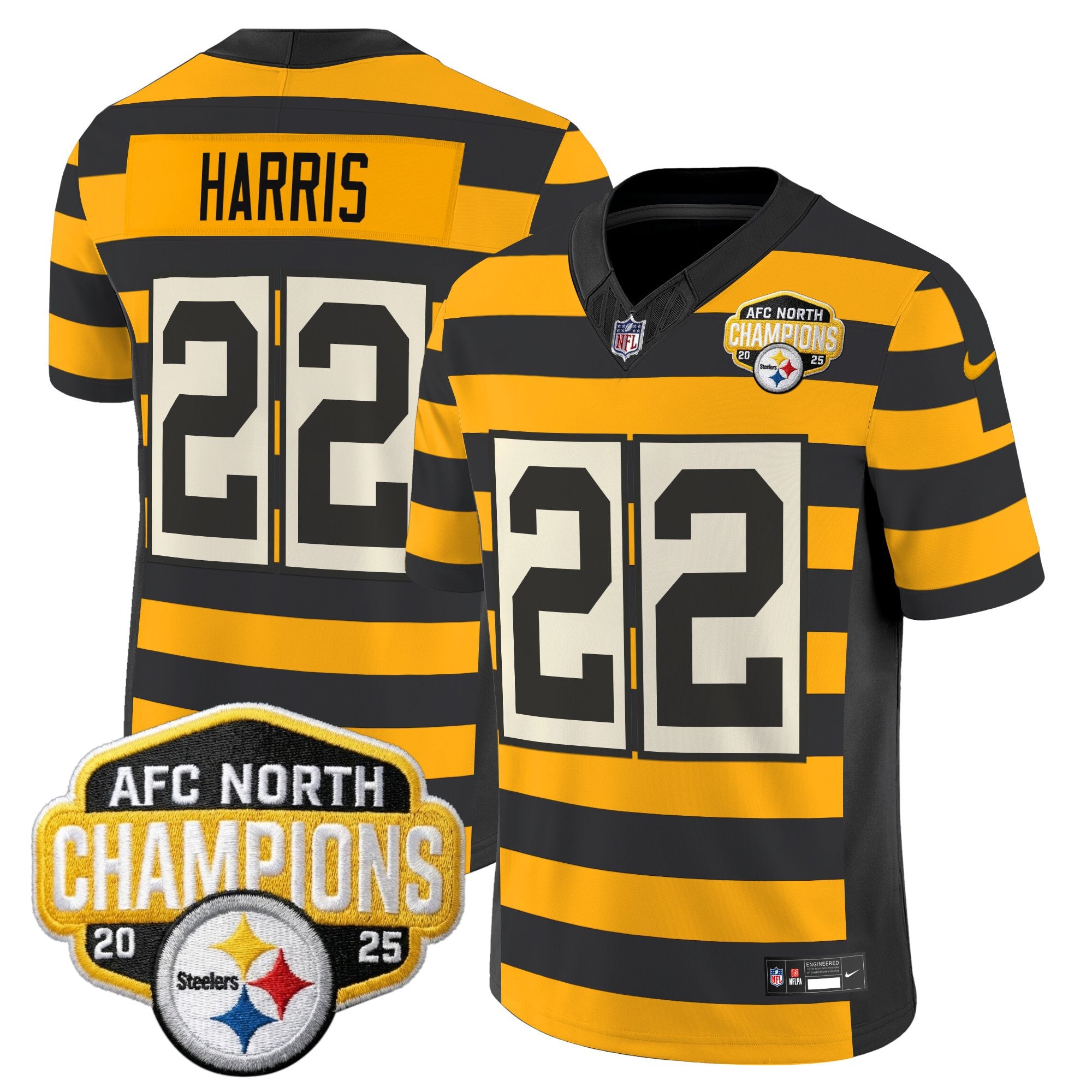 Men's Pittsburgh Steelers 2025 AFC North Division Champions Vapor Limited Jersey - All Stitched