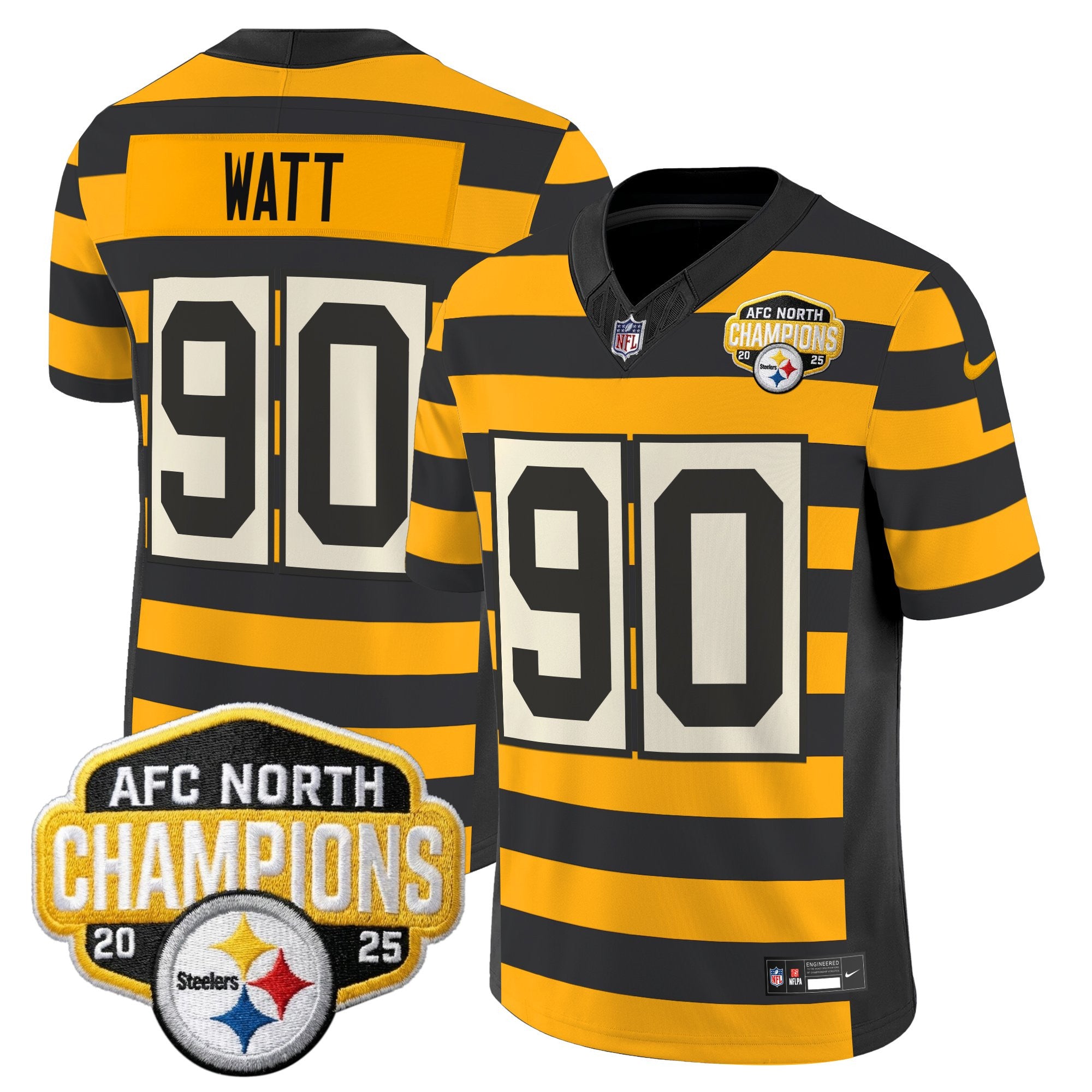 Men's Pittsburgh Steelers 2025 AFC North Division Champions Vapor Limited Jersey - All Stitched