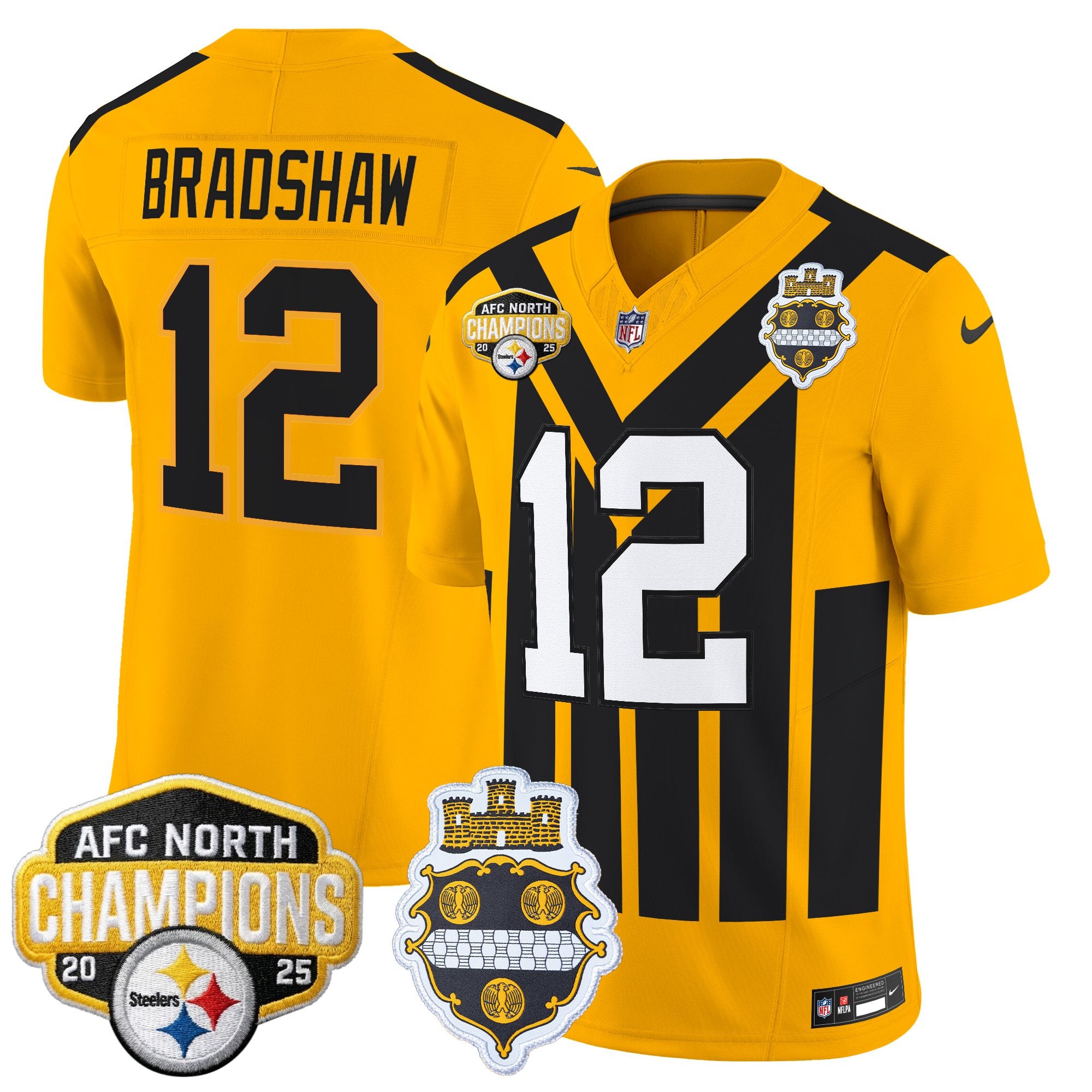 Men's Pittsburgh Steelers 2025 AFC North Division Champions Vapor Limited Jersey - All Stitched