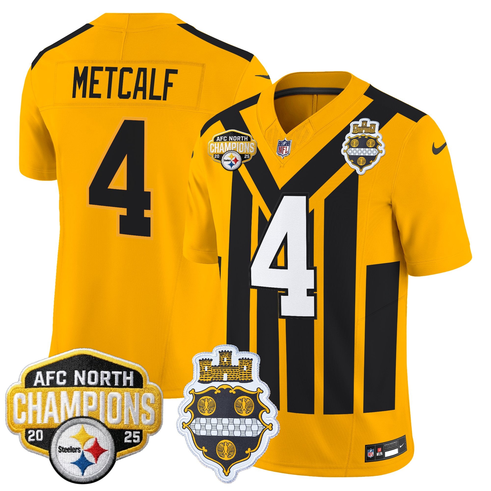 Men's Pittsburgh Steelers 2025 AFC North Division Champions Vapor Limited Jersey - All Stitched