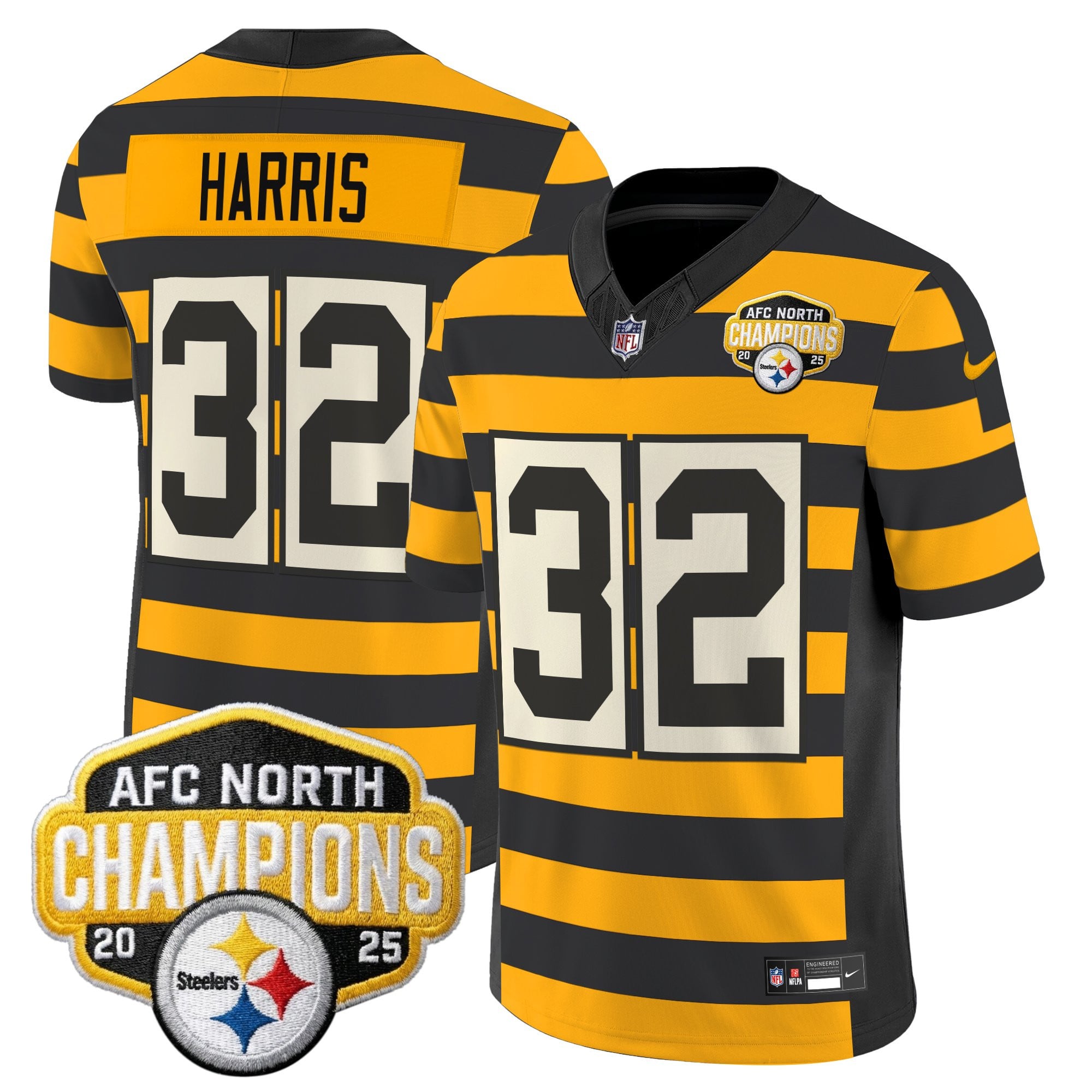 Men's Pittsburgh Steelers 2025 AFC North Division Champions Vapor Limited Jersey - All Stitched