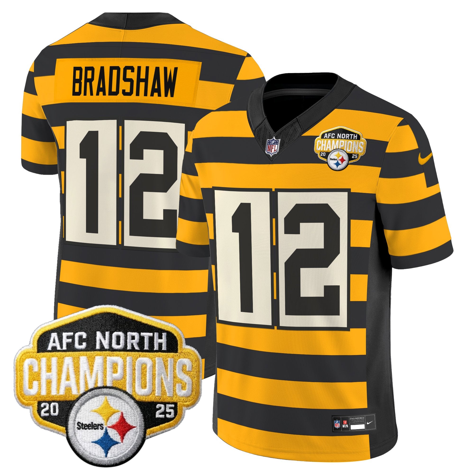 Men's Pittsburgh Steelers 2025 AFC North Division Champions Vapor Limited Jersey - All Stitched
