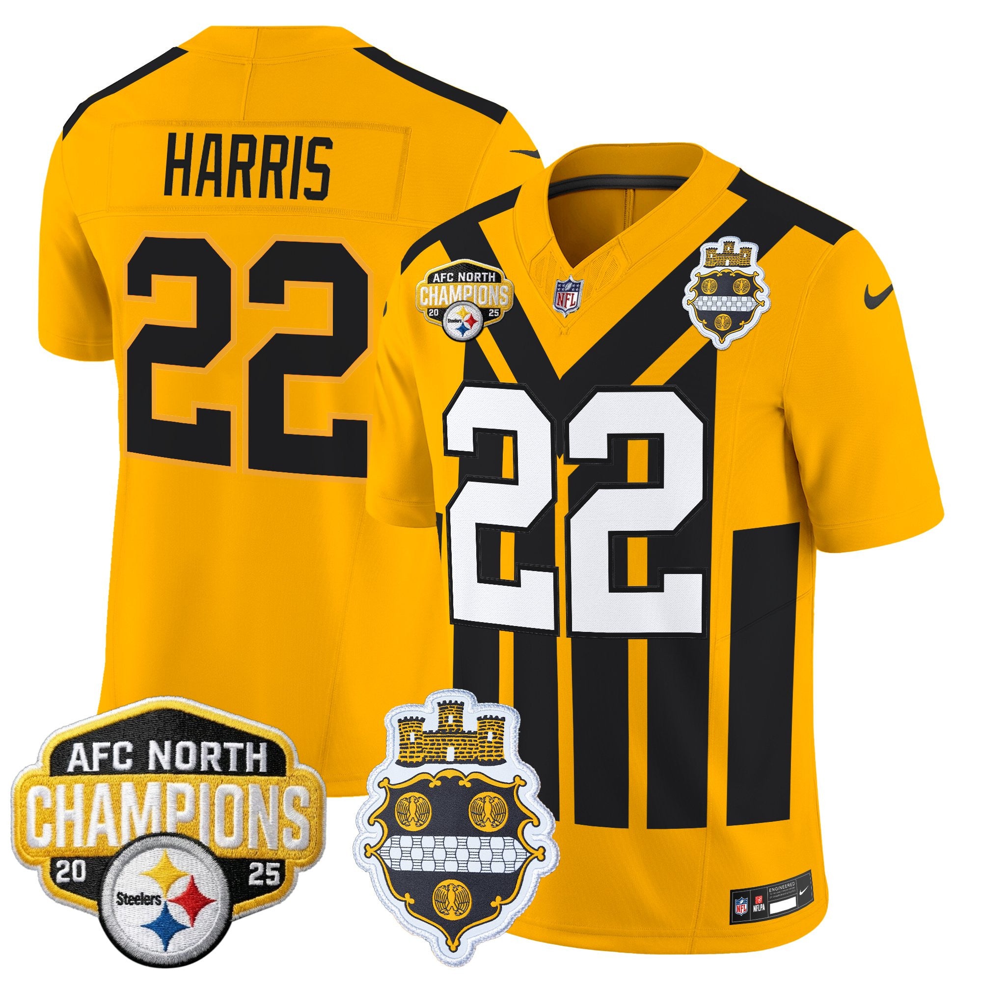 Men's Pittsburgh Steelers 2025 AFC North Division Champions Vapor Limited Jersey - All Stitched