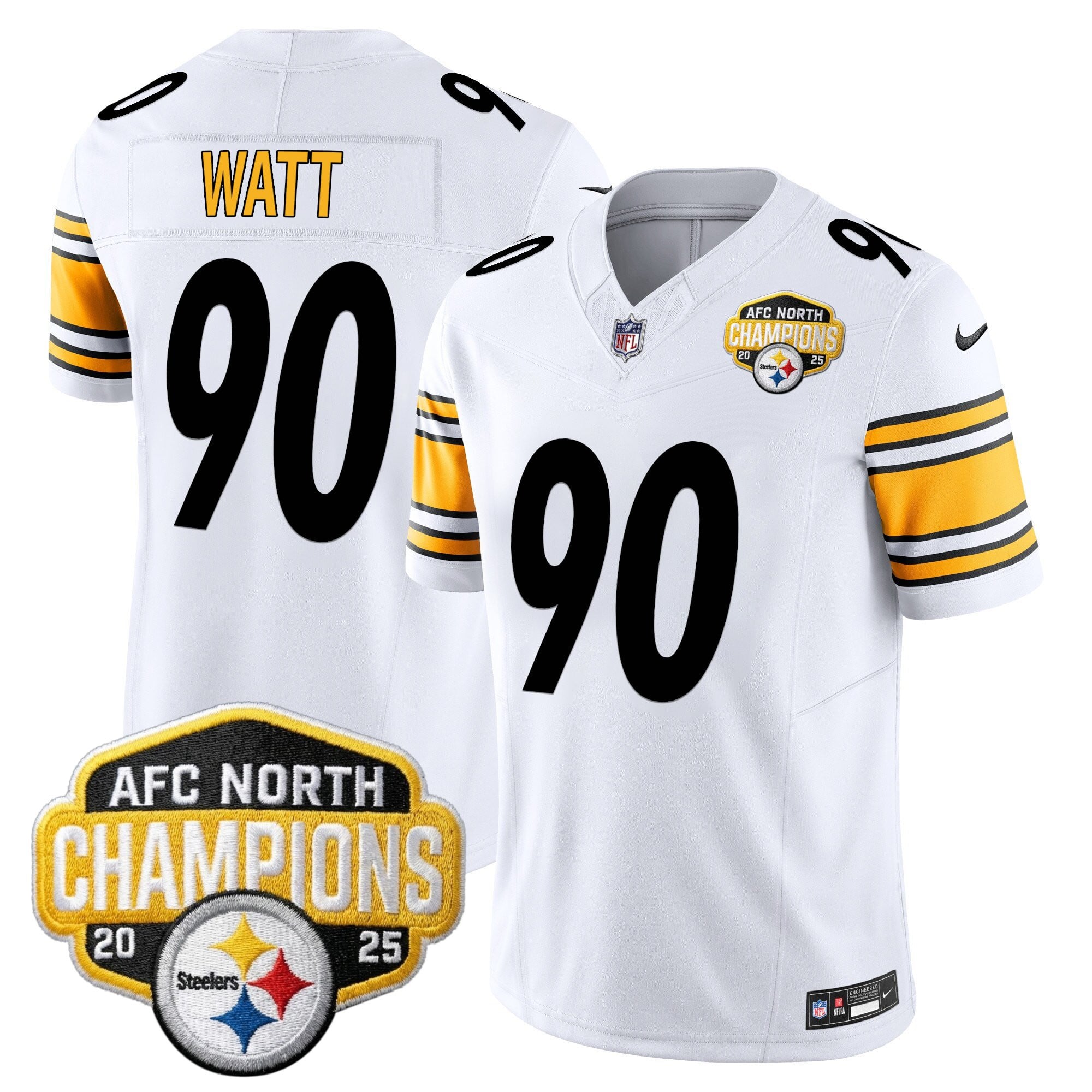 Men's Pittsburgh Steelers 2025 AFC North Division Champions Vapor Limited Jersey - All Stitched