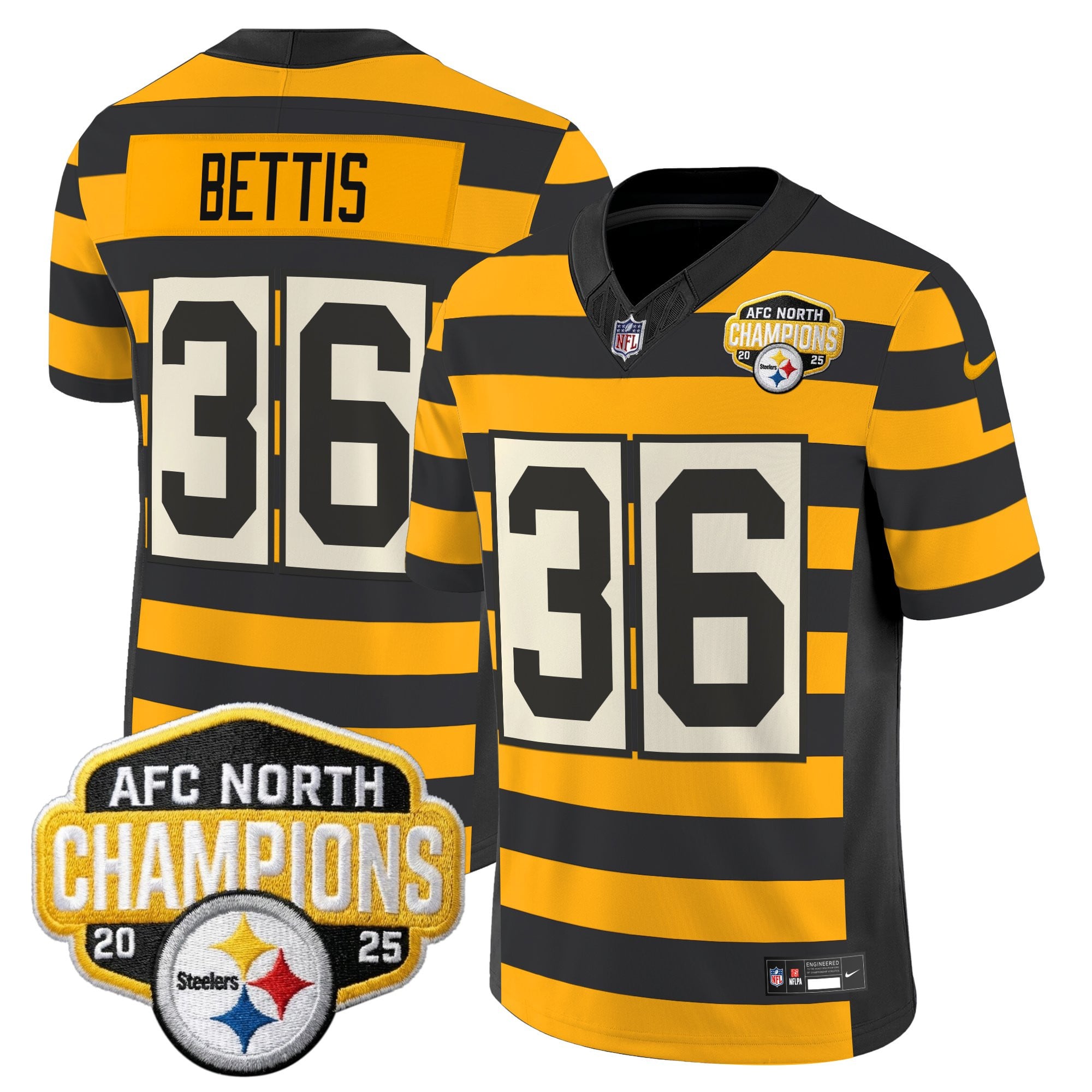 Men's Pittsburgh Steelers 2025 AFC North Division Champions Vapor Limited Jersey - All Stitched