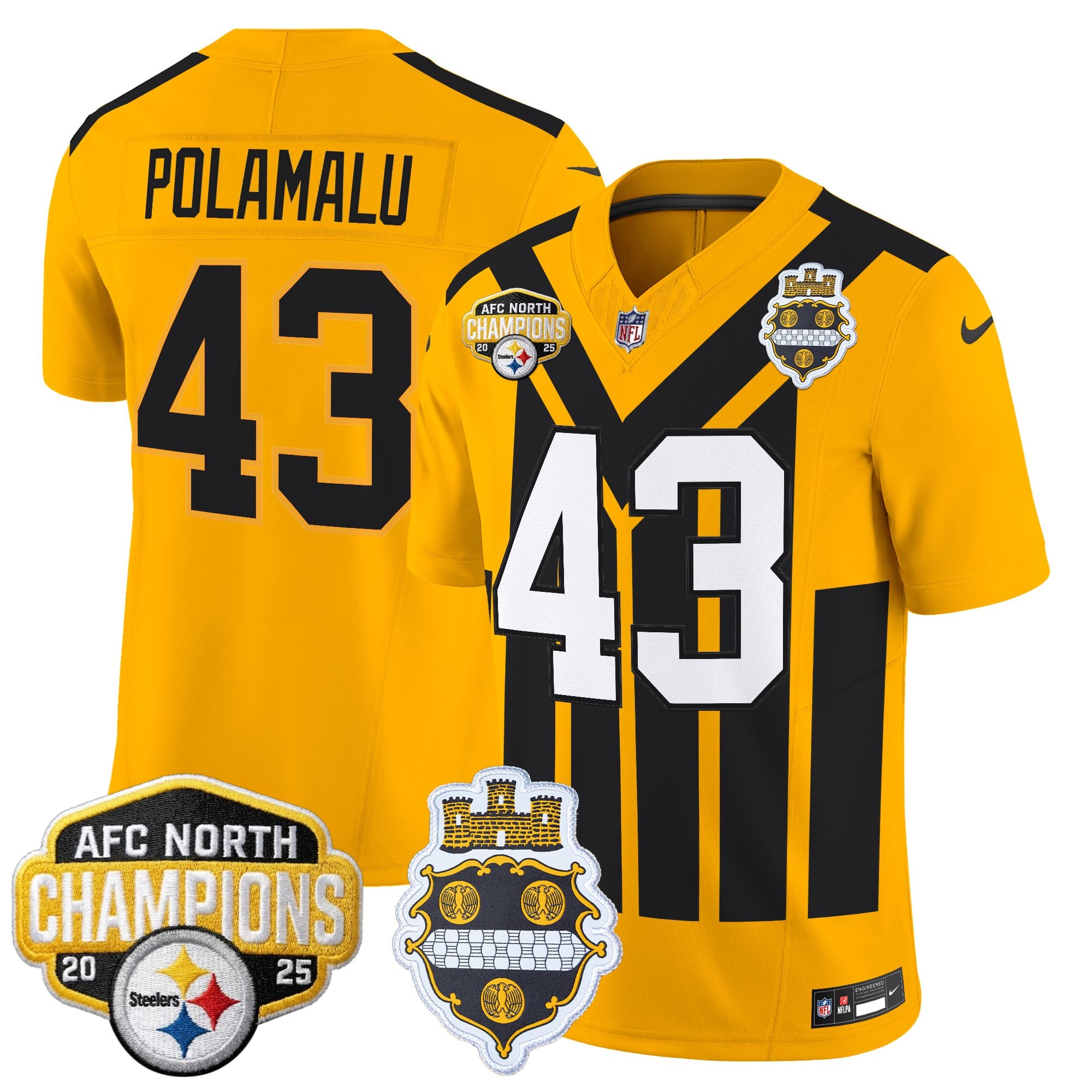 Men's Pittsburgh Steelers 2025 AFC North Division Champions Vapor Limited Jersey - All Stitched