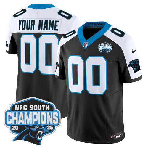 Carolina Panthers 2025 NFC South Division Champions Vapor Limited Custom Jersey - All Stitched
