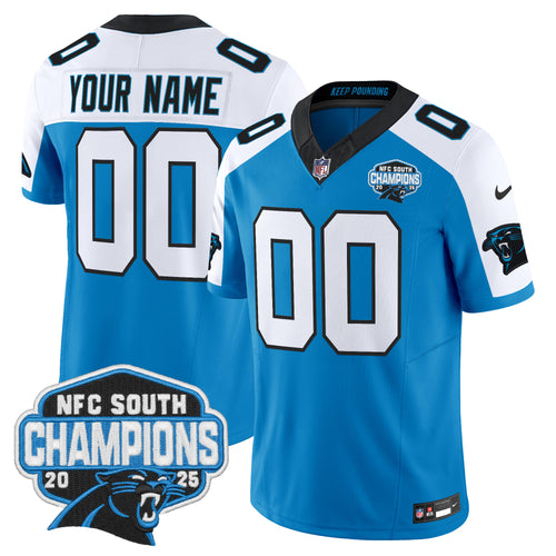 Carolina Panthers 2025 NFC South Division Champions Vapor Limited Custom Jersey - All Stitched