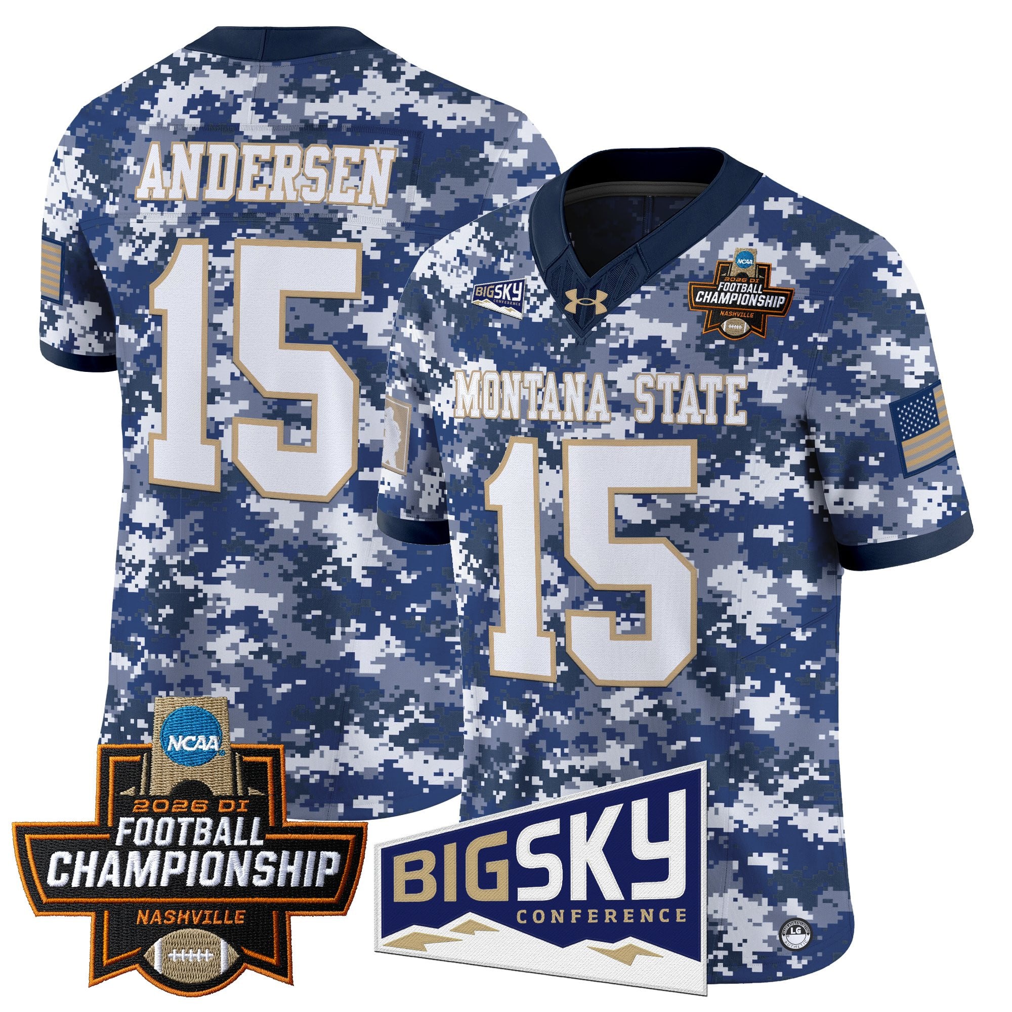Men's Montana State Bobcats 2026 Football Championship Vapor Limited Jersey - All Stitched